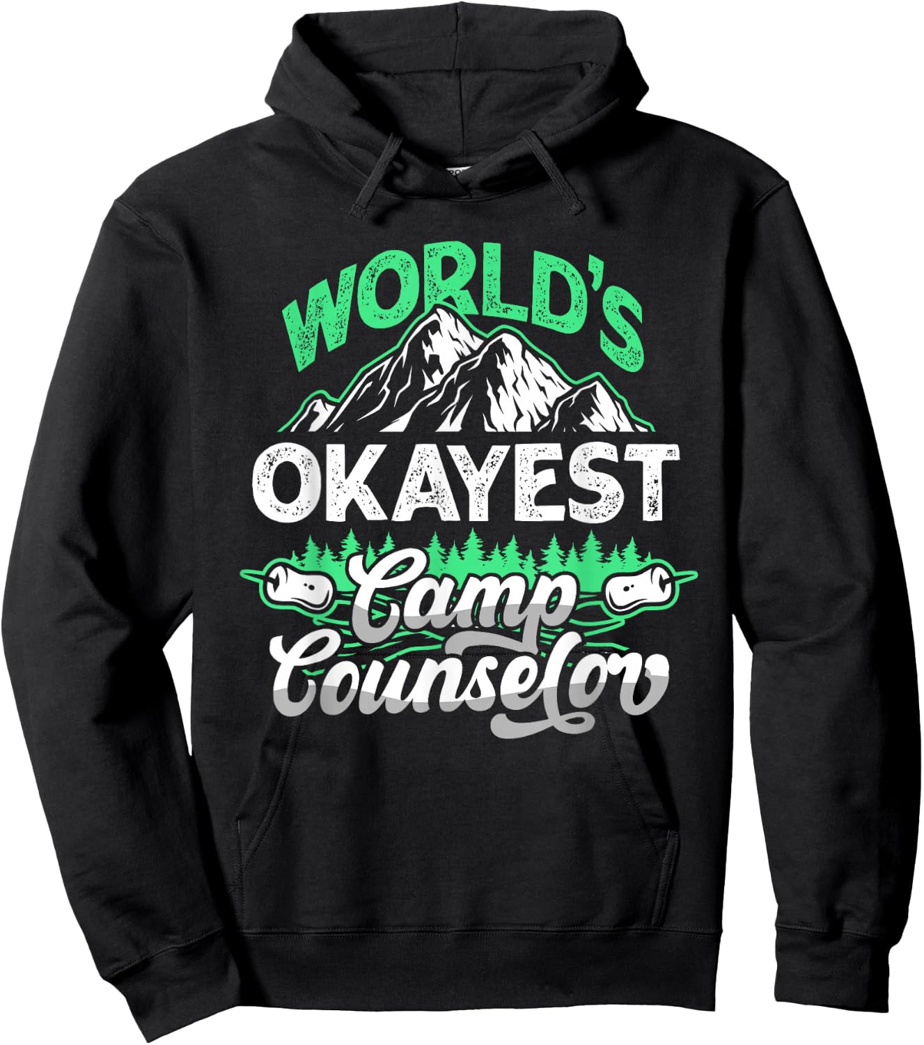 Funny World's Okayest Camp Counselor Shirt Director Hoodie - Hoodie | Black