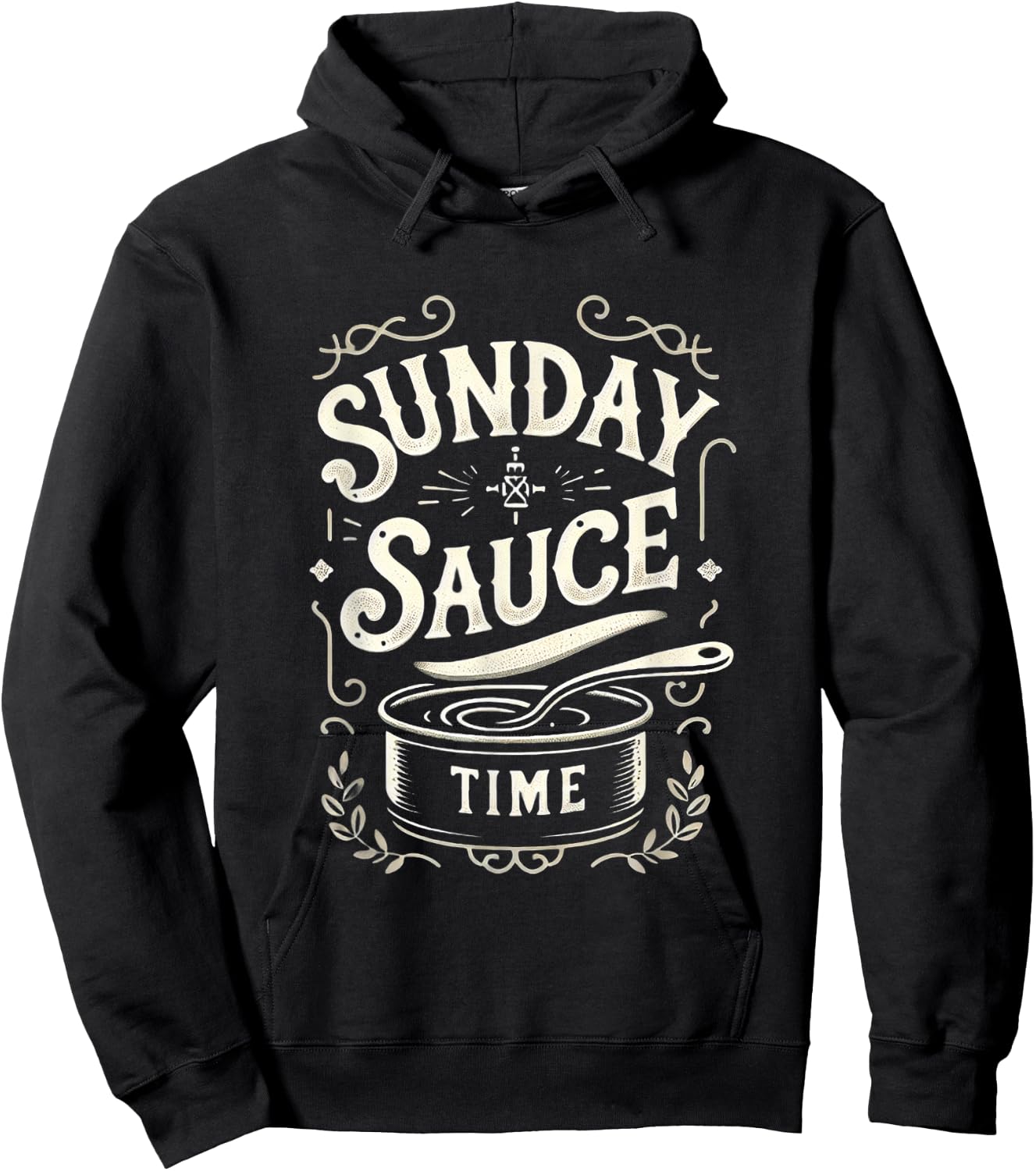 Food FH Sunday Sauce Time |-- , Small, Black Hoodie - Hoodie | Black