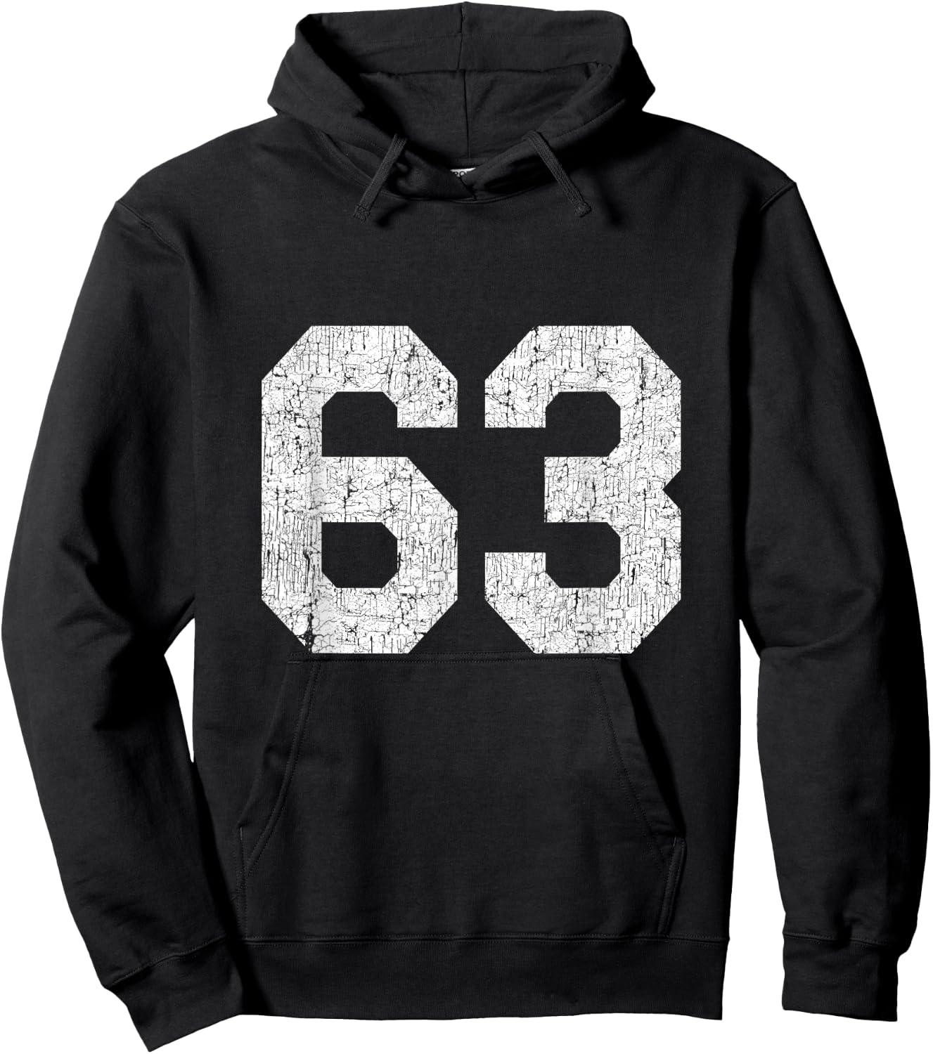 Jersey Uniform Number #63, 63rd Birthday Hoodie - Hoodie | Black
