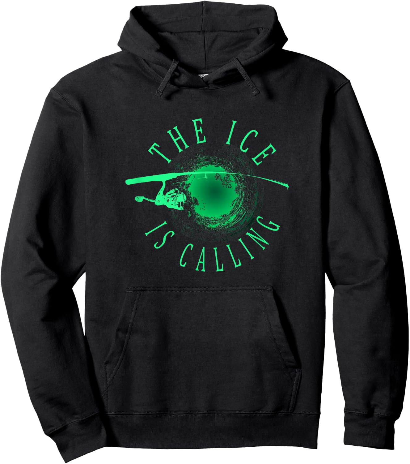 Ice Fishing - The Ice Is Calling - Ice Fisherman Hoodie - Hoodie | Black