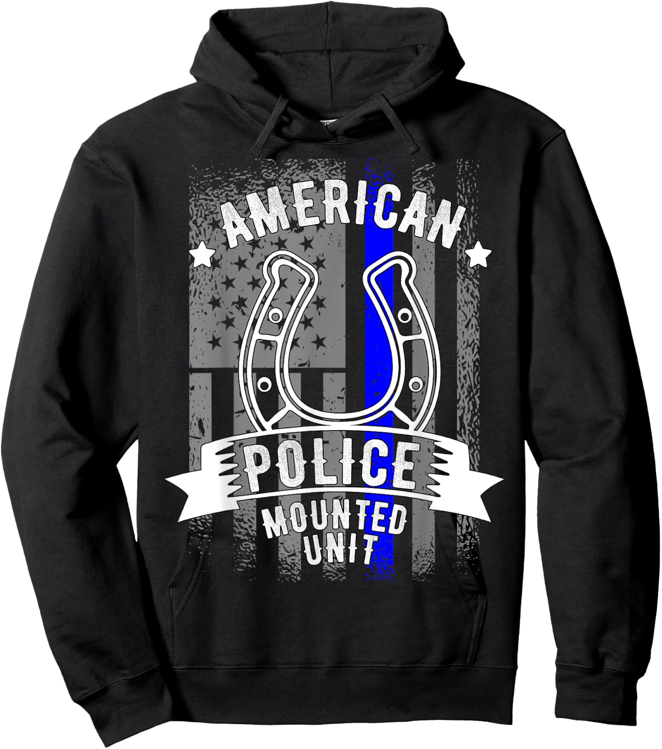American Police Horse Mounted Unit Hoodie - Hoodie | Black