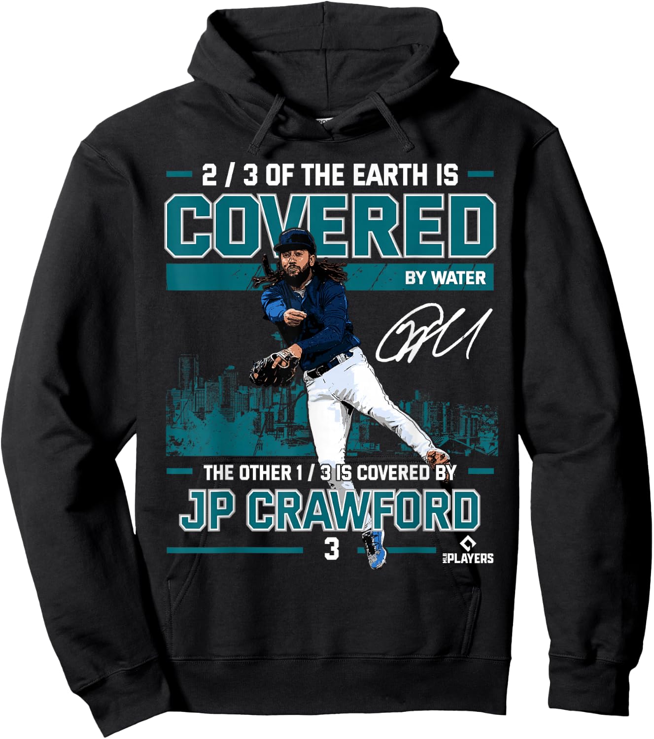 Covered JP Crawford Seattle MLBPA Hoodie - Hoodie | Black