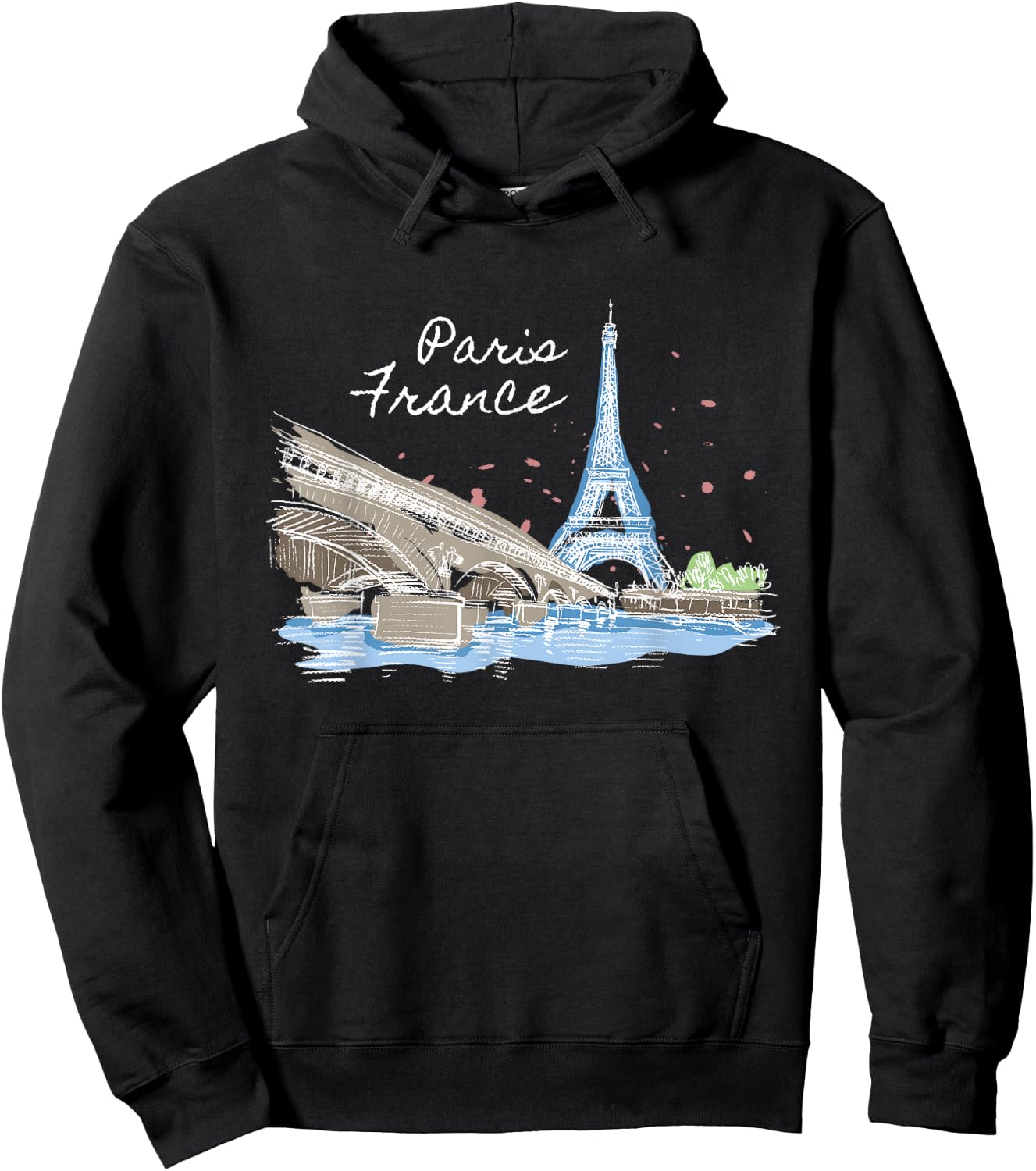 Paris France I Travel Eiffel Tower French French France Hoodie - Hoodie | Black