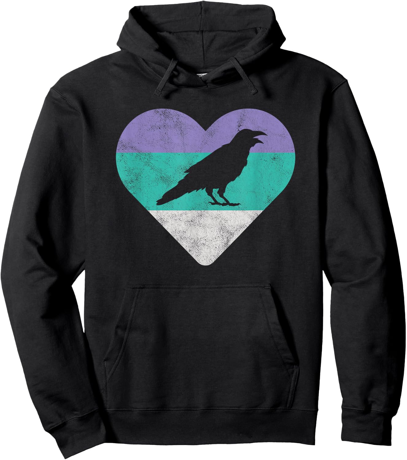 Raven Retro Bird Gift or Girls Hoodie - Hoodie | Black