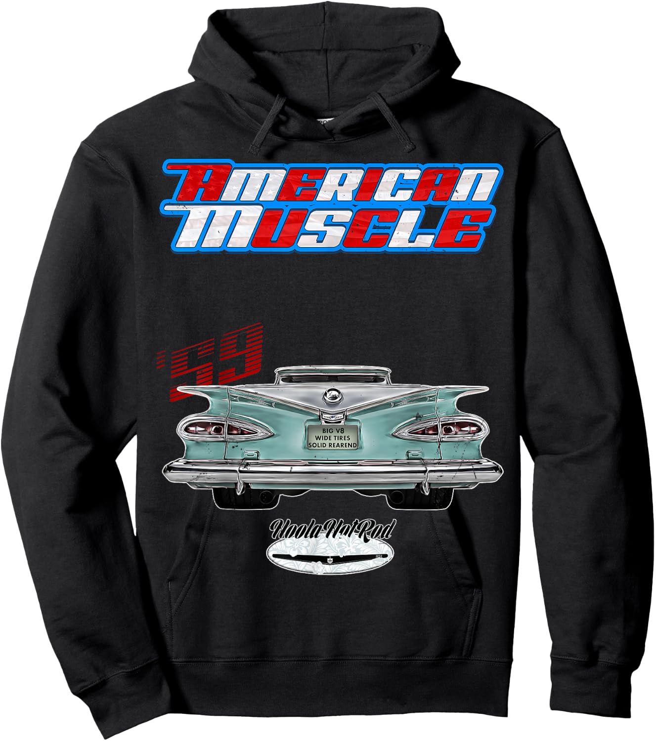 1959 El Camino,pickup,Rockabilly,rusty car,distressed Hoodie - Hoodie | Black