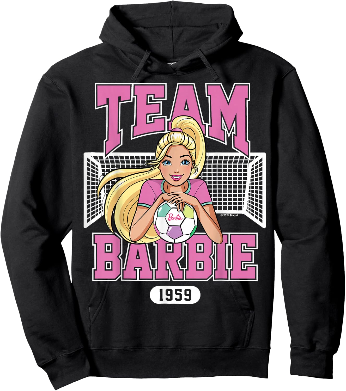 Barbie Team Barbie 1959 Football with Goal Post Hoodie - Hoodie | Black