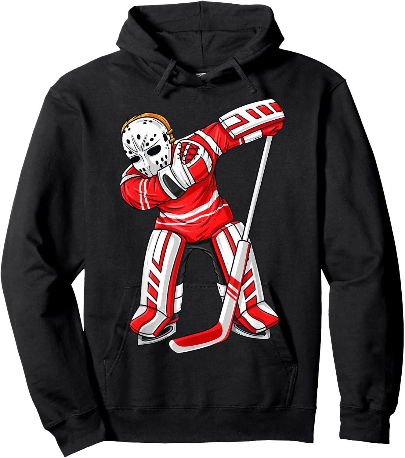 Dabbing Ice Hockey Player Funny Boys Girls Kids Dab Gift Hoodie - Hoodie | Black