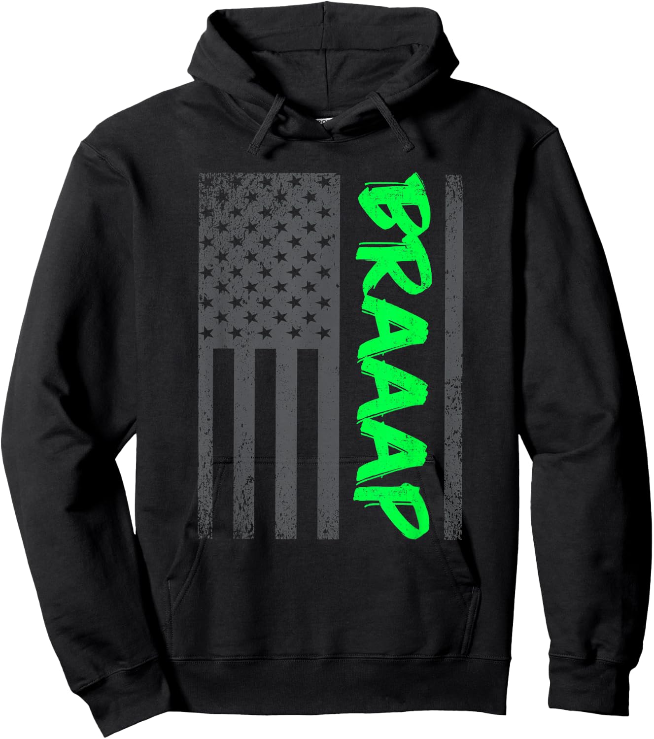 Brap Braap-Braaap Vintage USA Flag Dirt Bike Jet Ski ATV Hoodie - Hoodie | Black