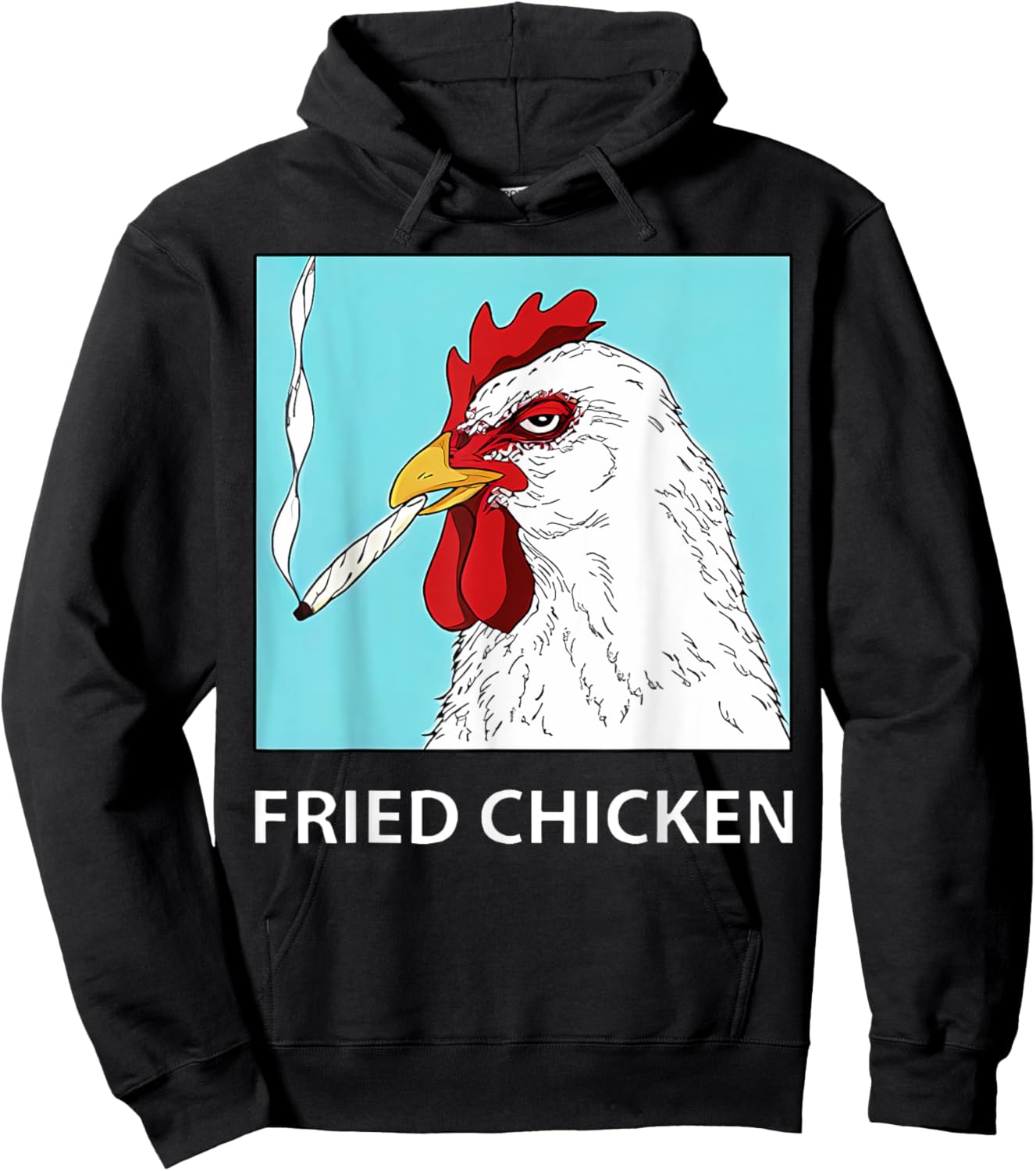 Fried Chicken Smoking Chicken 420 Marijuana Weed Hoodie - Hoodie | Black