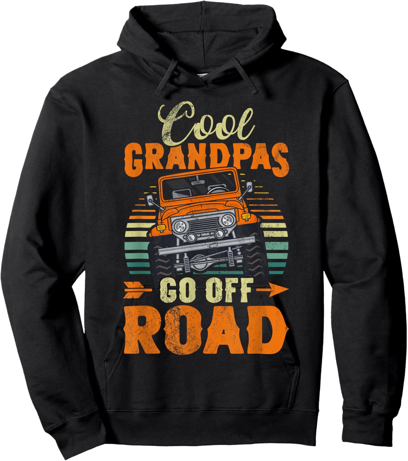 Cool Side By Side Design For Grandpa Dad SxS Offroad UTV Hoodie - Hoodie | Black