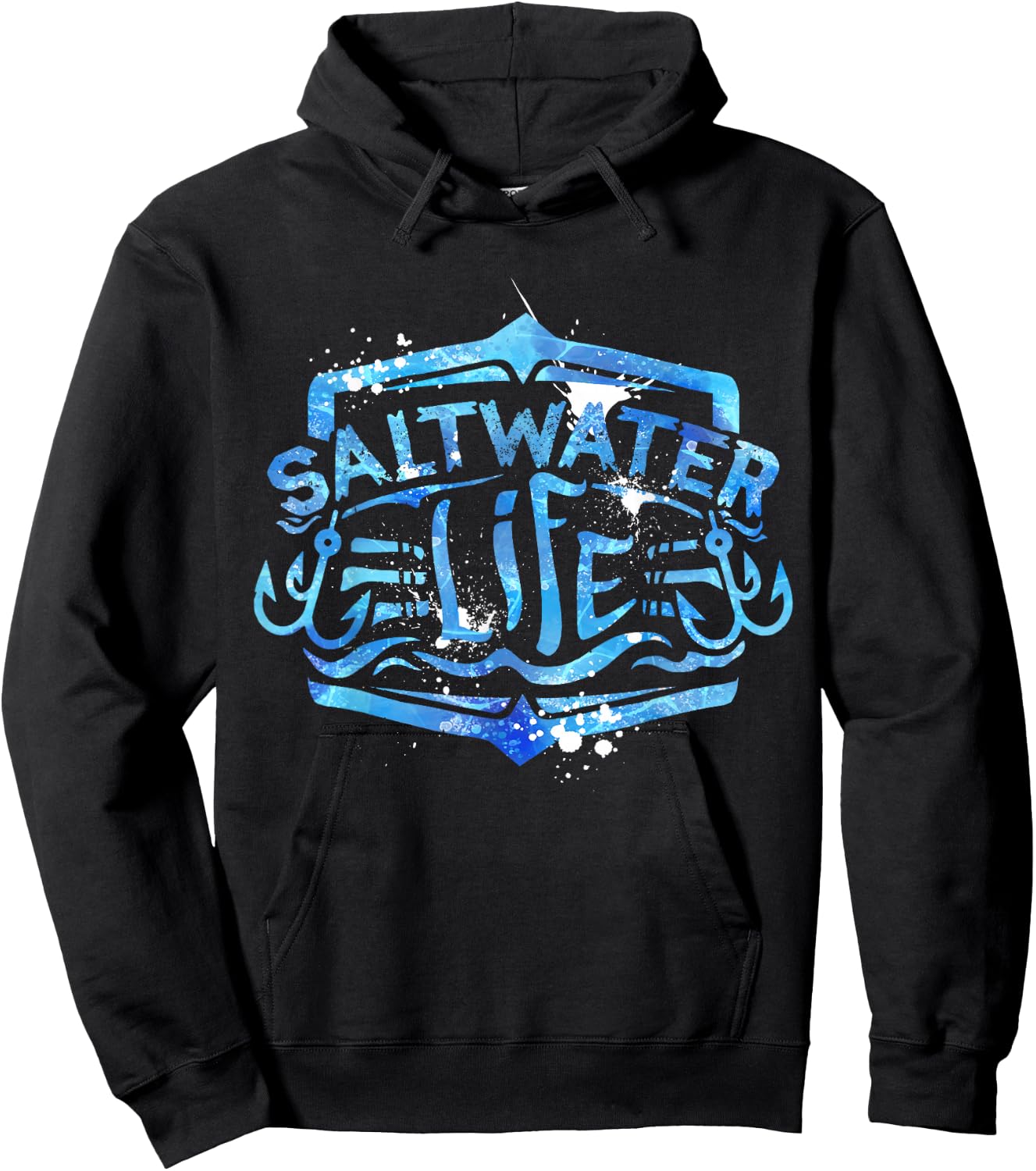 Saltwater Life Fishing Hoodie - Hoodie | Black