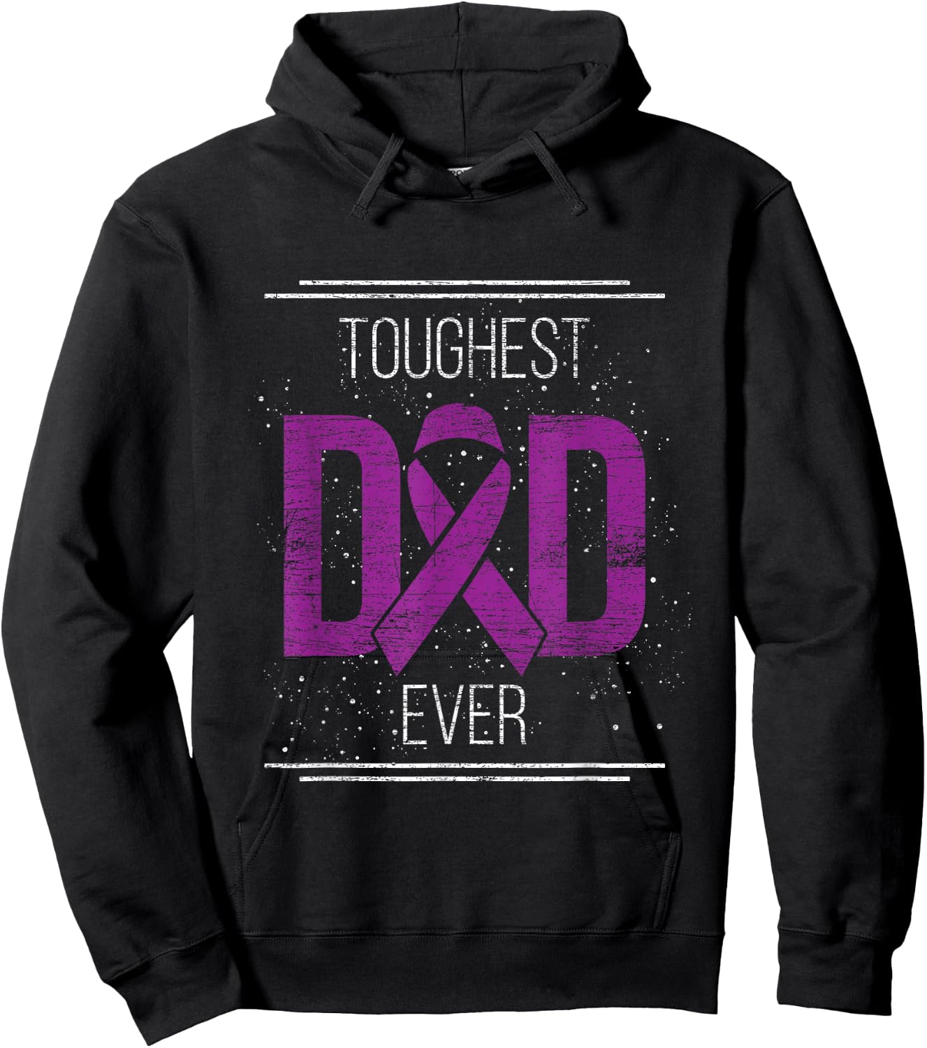 Fathers Day Cancer Survivor Dad Pancreatic Cancer Hoodie - Hoodie | Black