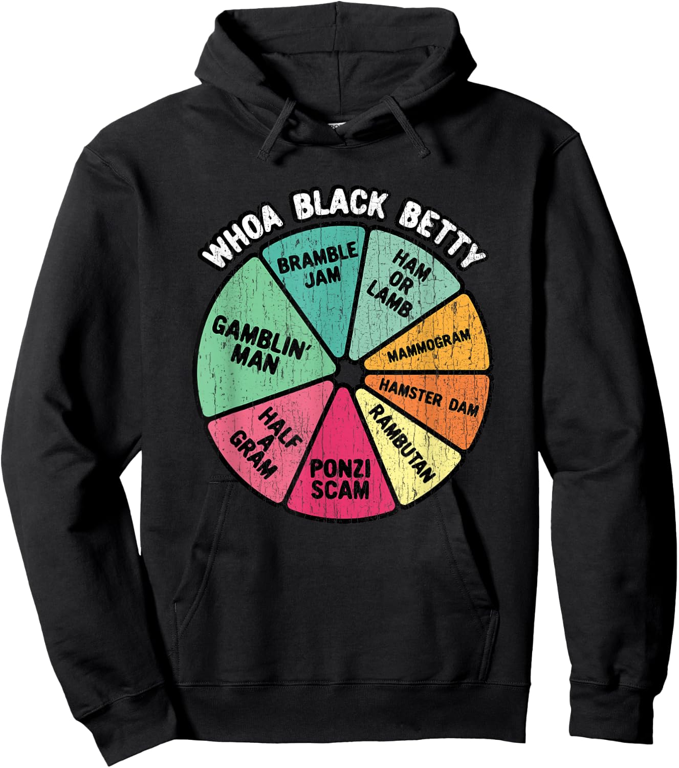 Whoa Black Betty - Funny 70's Classic Rock Music Pie Chart Hoodie - Hoodie | Black