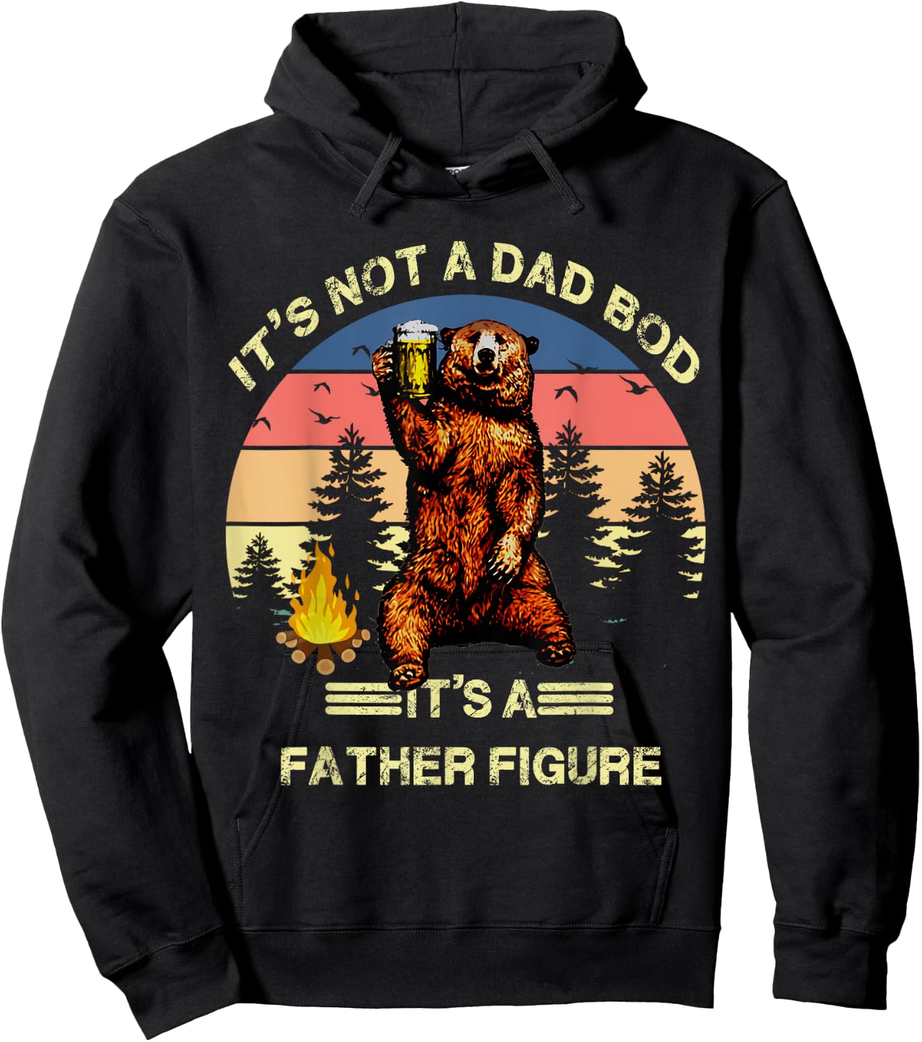 It's Not A Dad Bod It's A Father Figure Funny Hoodie - Hoodie | Black