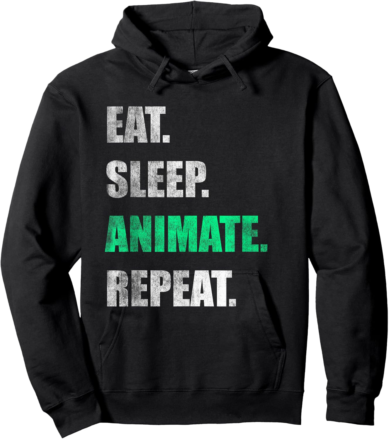 Eat Sleep Animate Repeat Hoodie - Hoodie | Black