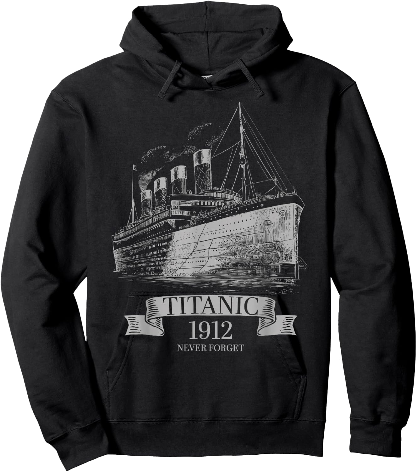 Titanic vintage 1912 Remembrance Day iconic steam ship lover Hoodie - Hoodie | Black