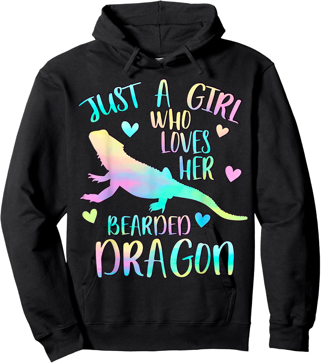 Just a Girl Who Loves her Bearded Dragon Dragons lover Hoodie - Hoodie | Black