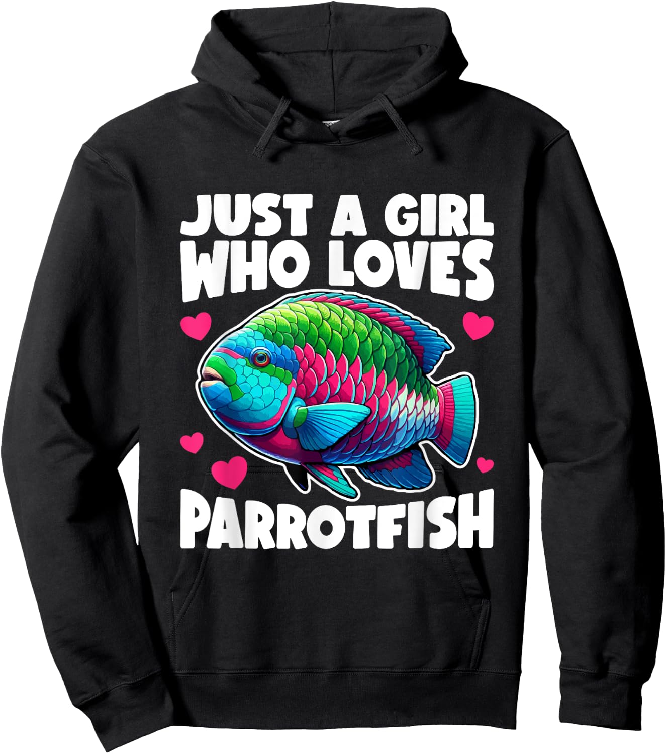 Parrotfish Just A Girl Parrotfish Hoodie - Hoodie | Black