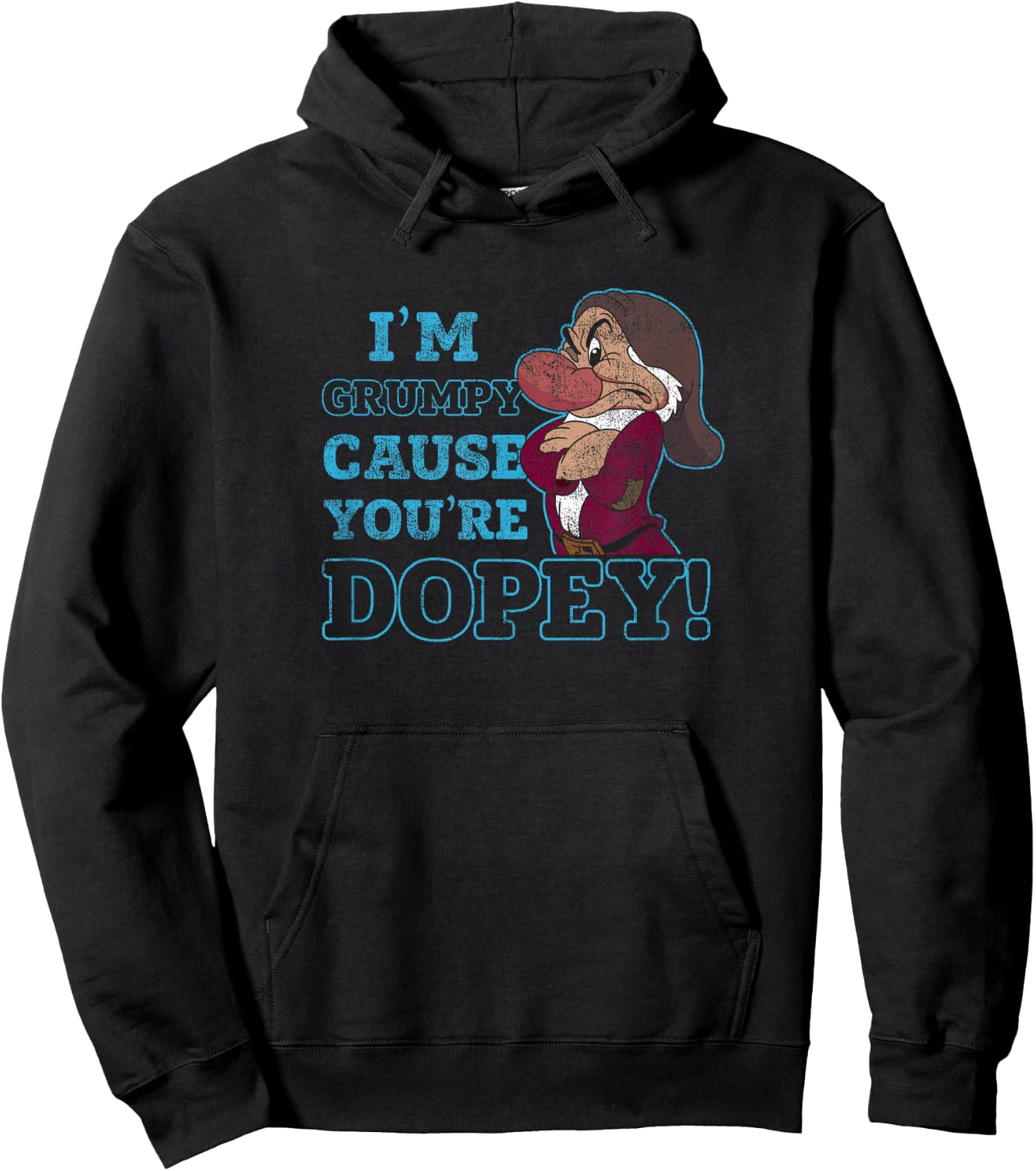 Disney Snow White Grumpy Because You're Dopey Small Hoodie - Hoodie | Black