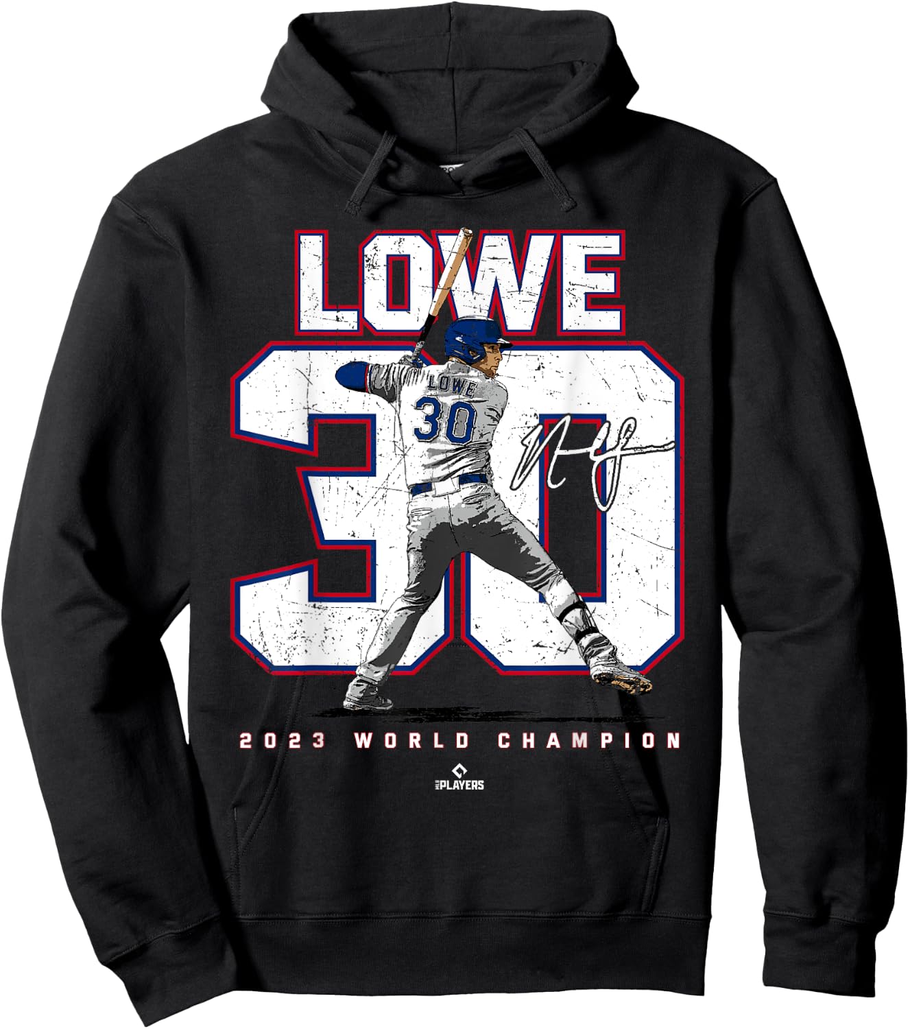 Player Number 2023 World Champion Nathaniel Lowe Texas MLBPA Hoodie - Hoodie | Black