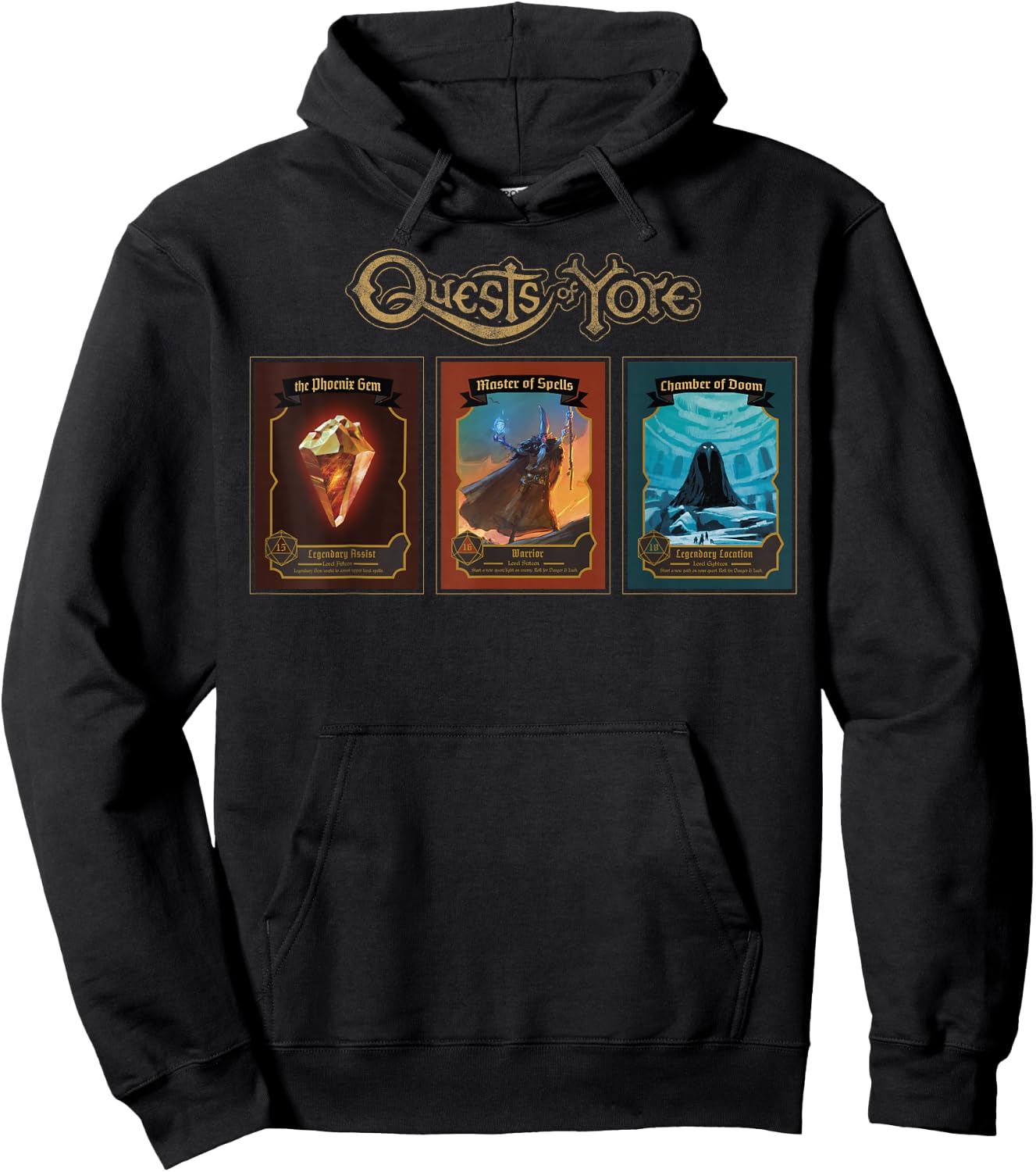 Disney Pixar Onward Quests Of Yore Cards Hoodie - Hoodie | Black
