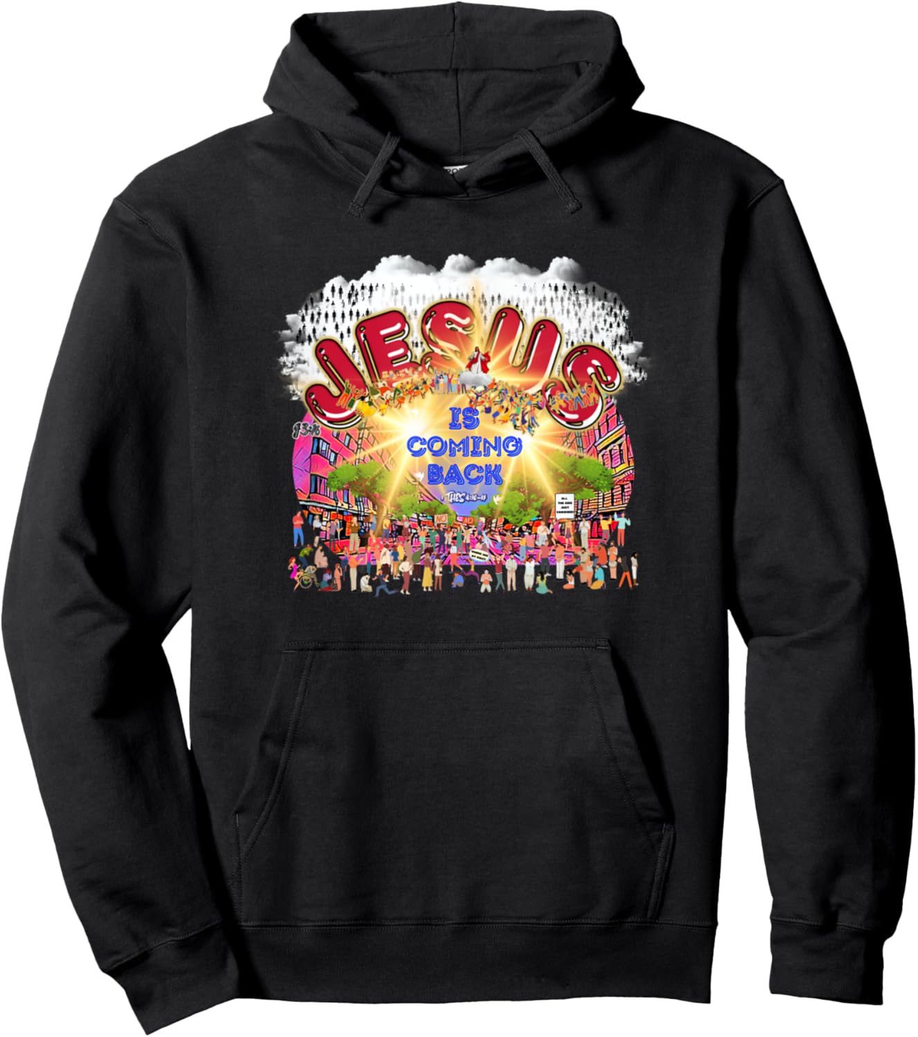 The Rapture Of Earth Jesus Is Coming Back Bible Verse Hoodie - Hoodie | Black