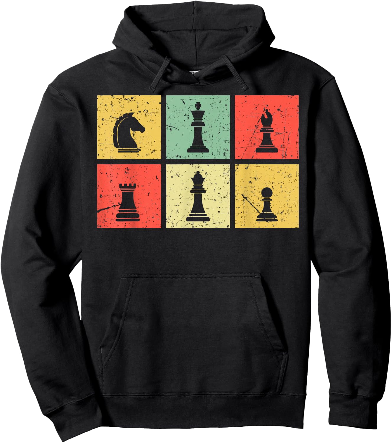 Funny Chess Gift Women Boys Kids Chess Player Pieces Hoodie - Hoodie | Black