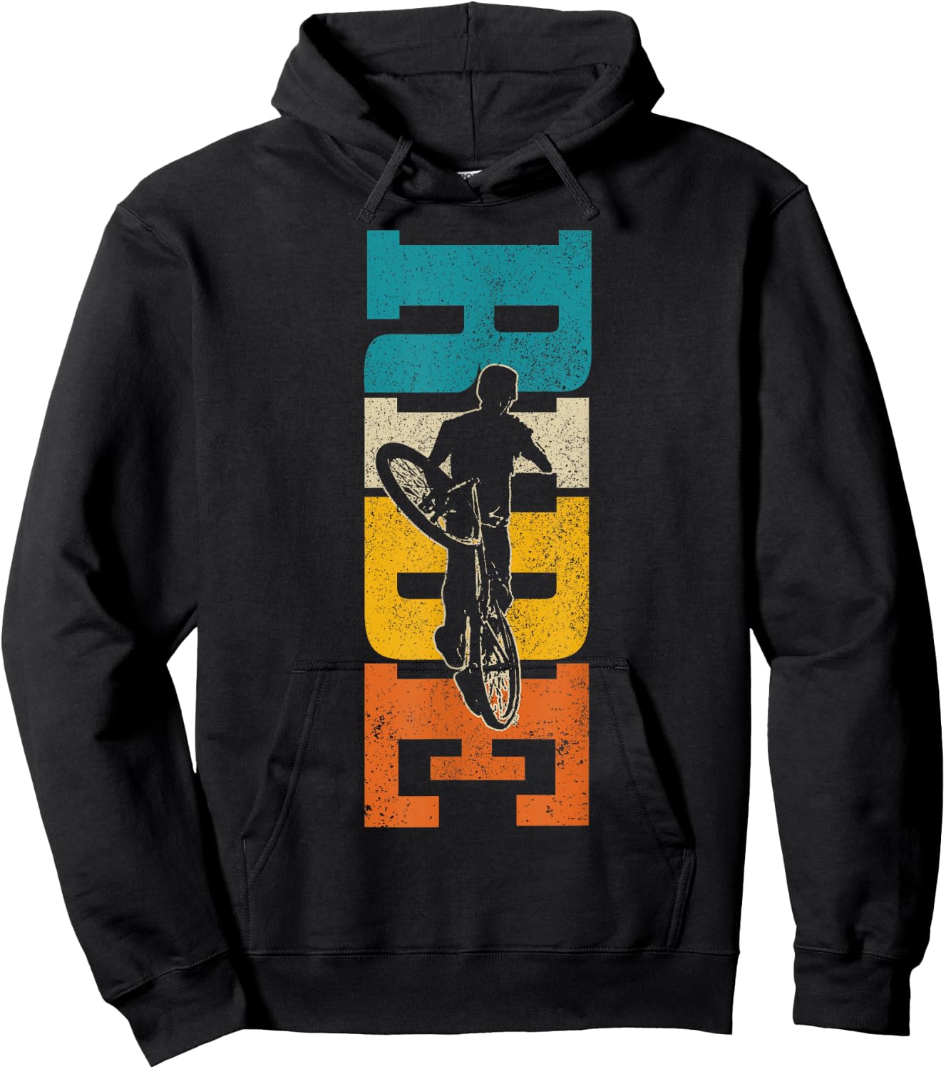 Mountain Bike MTB Ride Downhill Vintage Mountain Biker Hoodie - Hoodie | Black