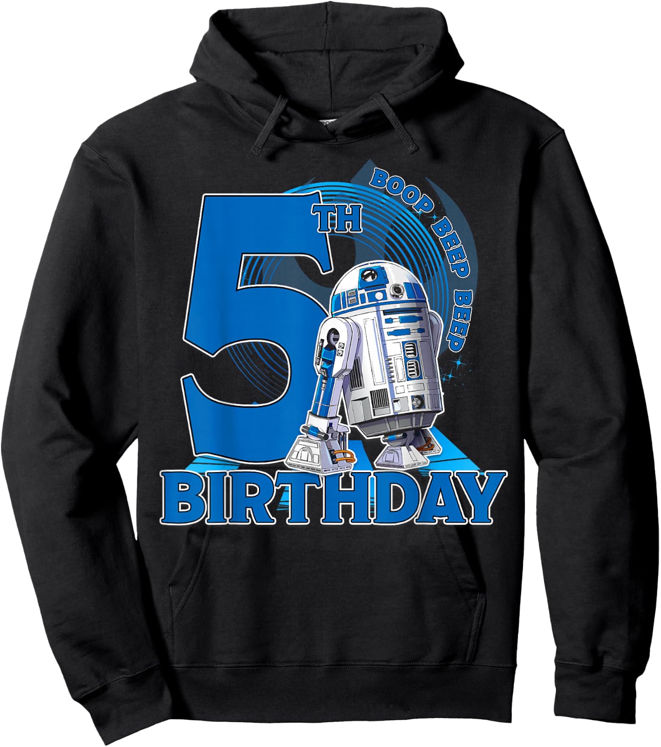 Star Wars R2-D2 Boop Beep Beep 5th Birthday Hoodie - Hoodie | Black