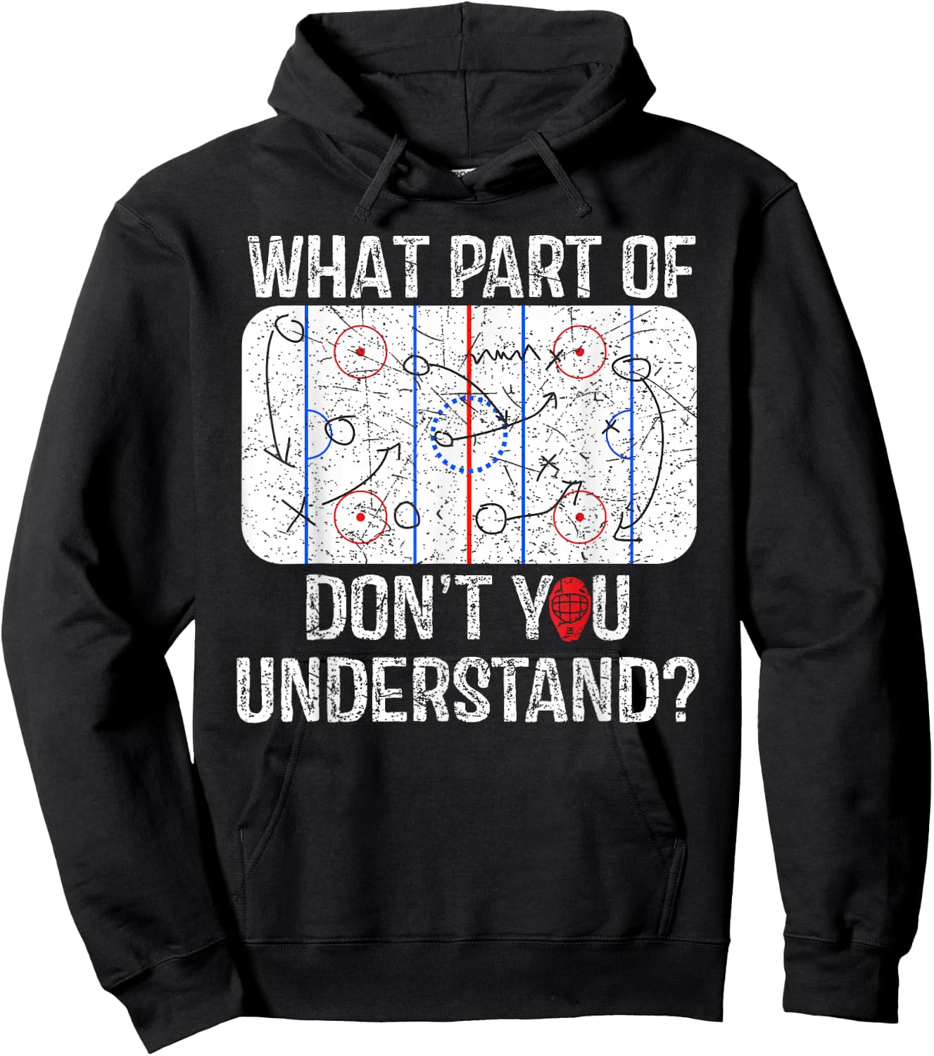 What Part Of Don't You Understand Funny Hockey Mom Dad Coach Hoodie - Hoodie | Black