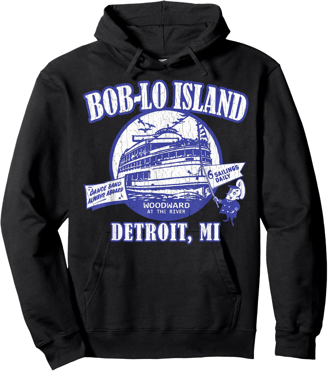 Boblo Island Detroit Michigan (vintage look) Hoodie - Hoodie | Black