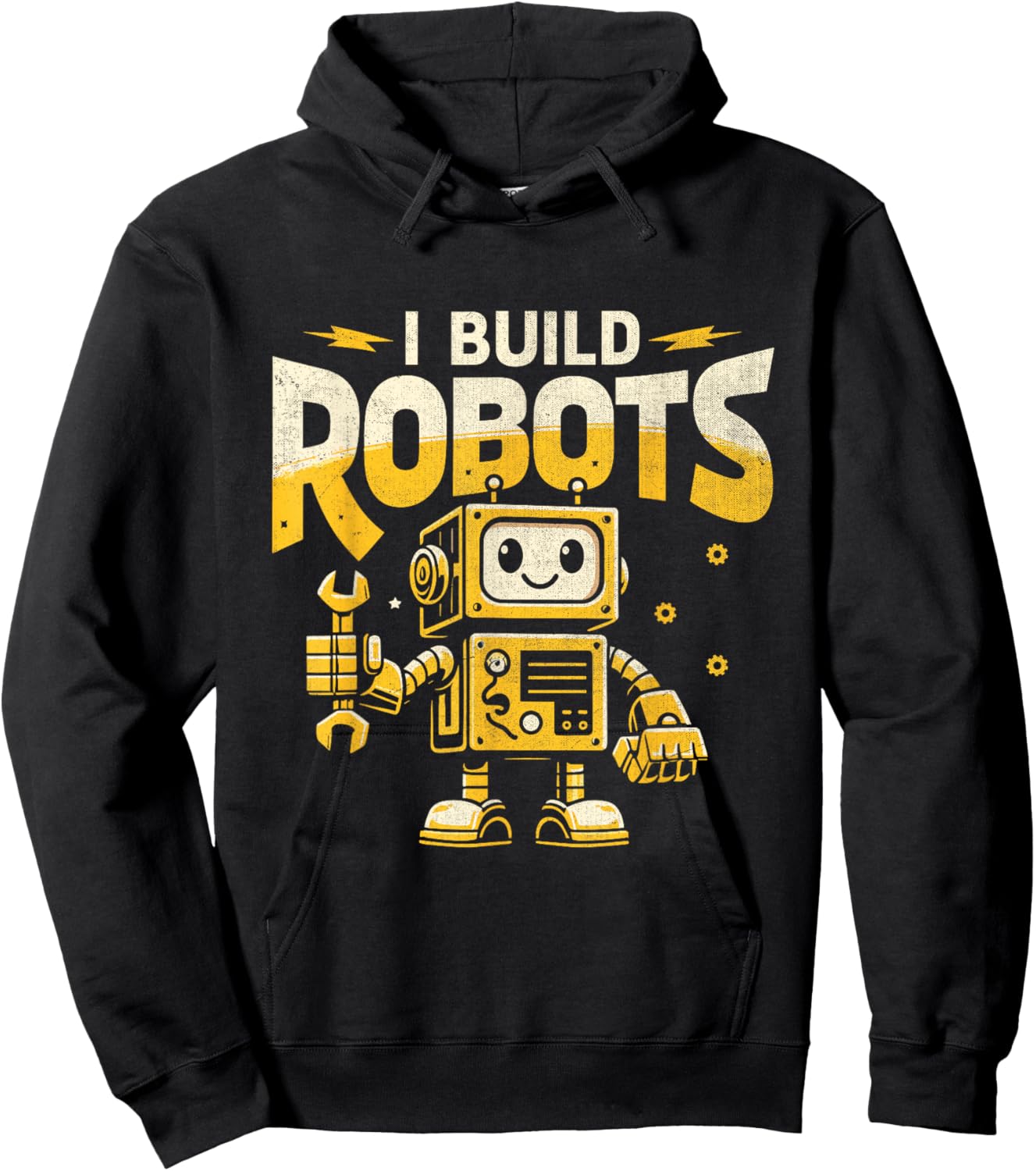 I Build Robots Robotics Engineer Robot Robotic Engineering Hoodie - Hoodie | Black