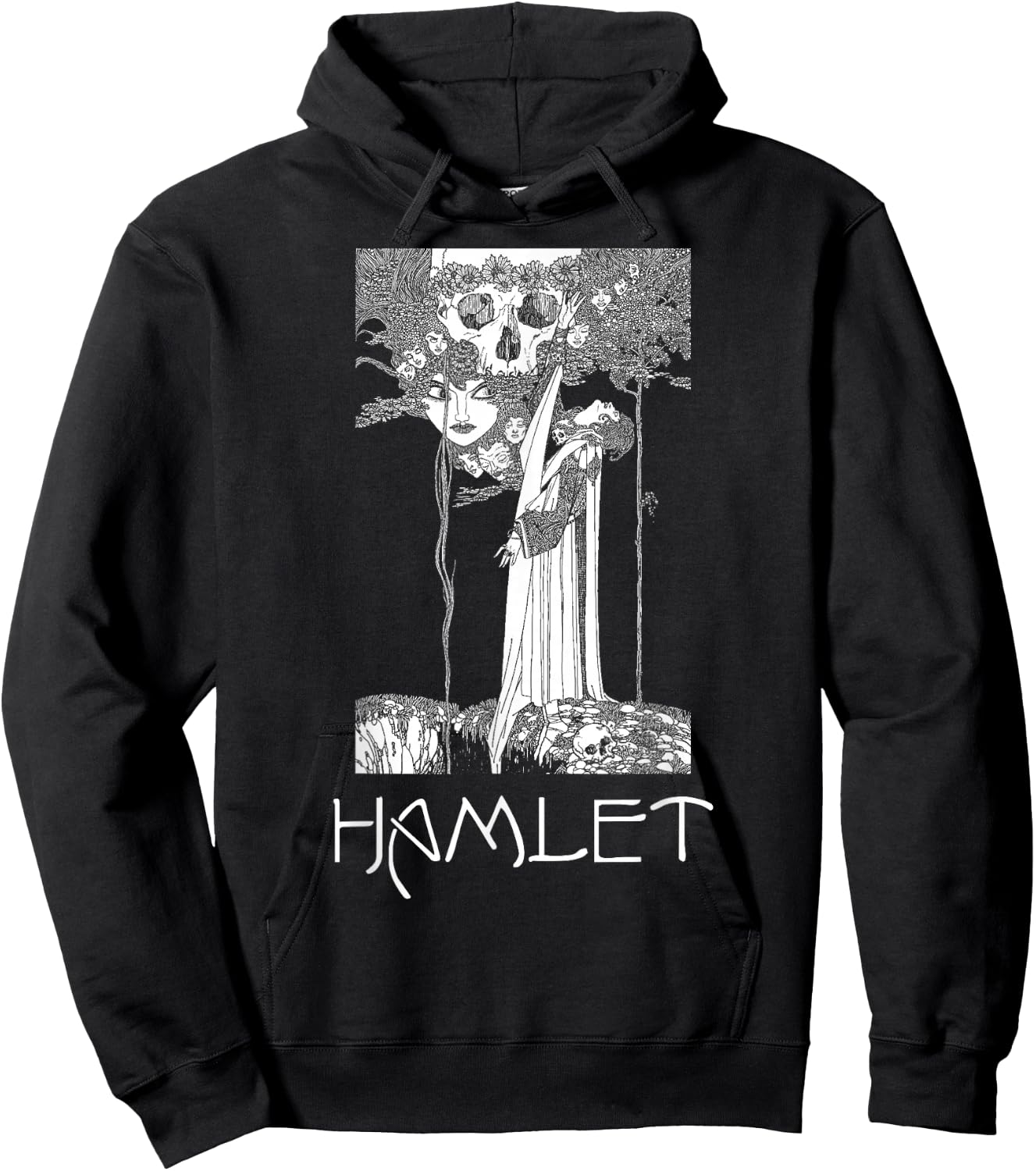 Shakespeare Hamlet Ophelia Skull English Literature Hoodie - Hoodie | Black