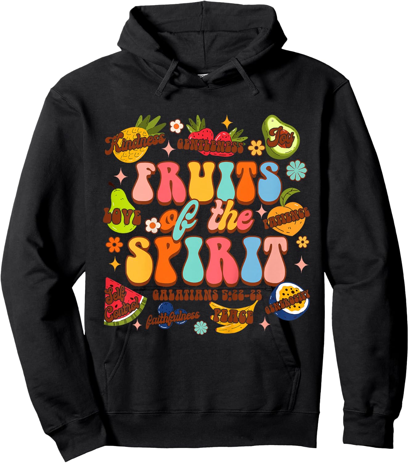 Kids Christian Jesus God Religious Baby Fruits Of The Spirit Hoodie - Hoodie | Black