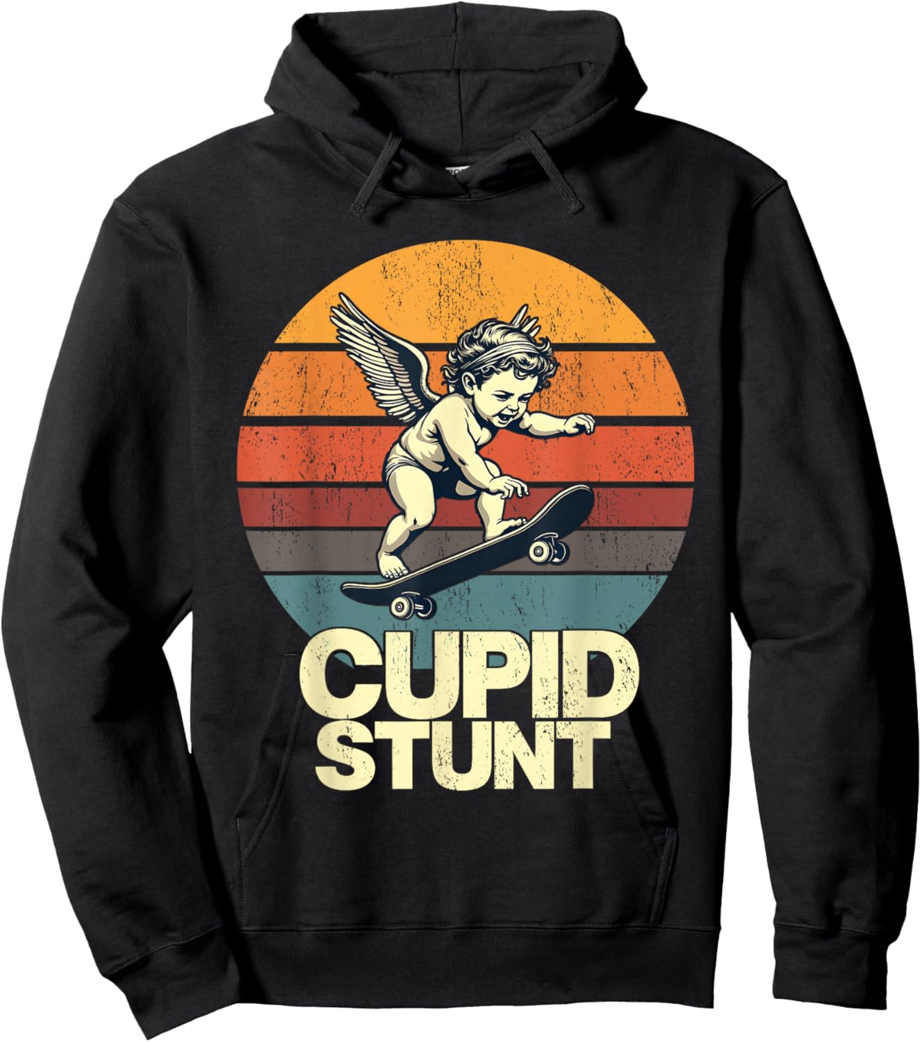 Cupid Stunt Funny Sarcastic Offensive Humor Embarrassing Hoodie - Hoodie | Black