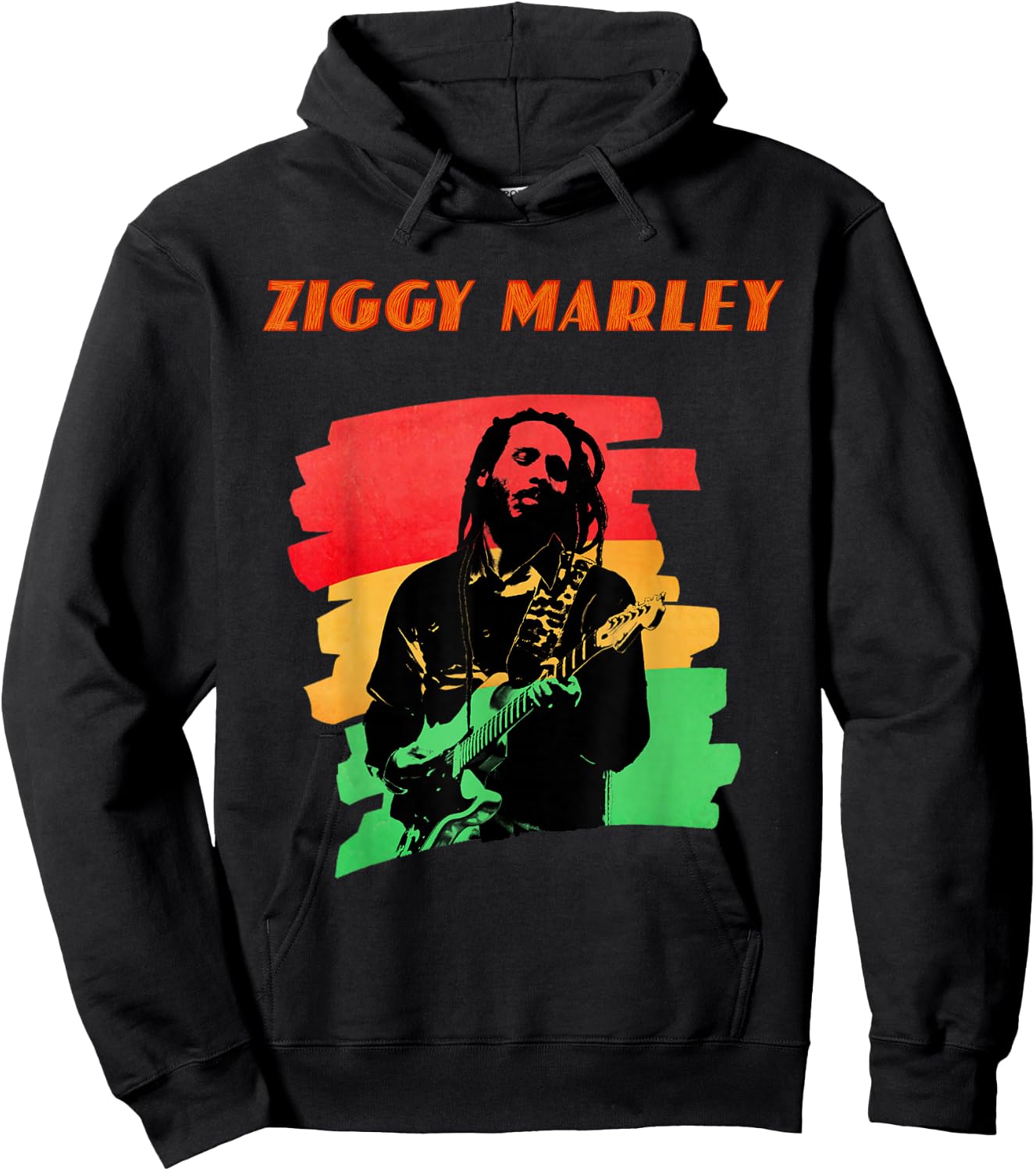 Ziggy Marley - Official Merchandise - Red Green Gold Hoodie - Hoodie | Black