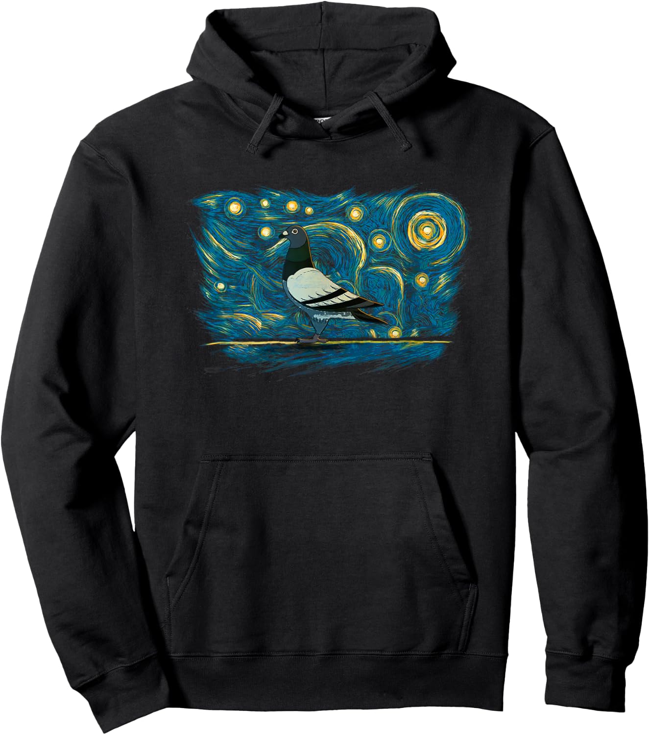 Retro Vintage Style Pigeon Hoodie - Hoodie | Black