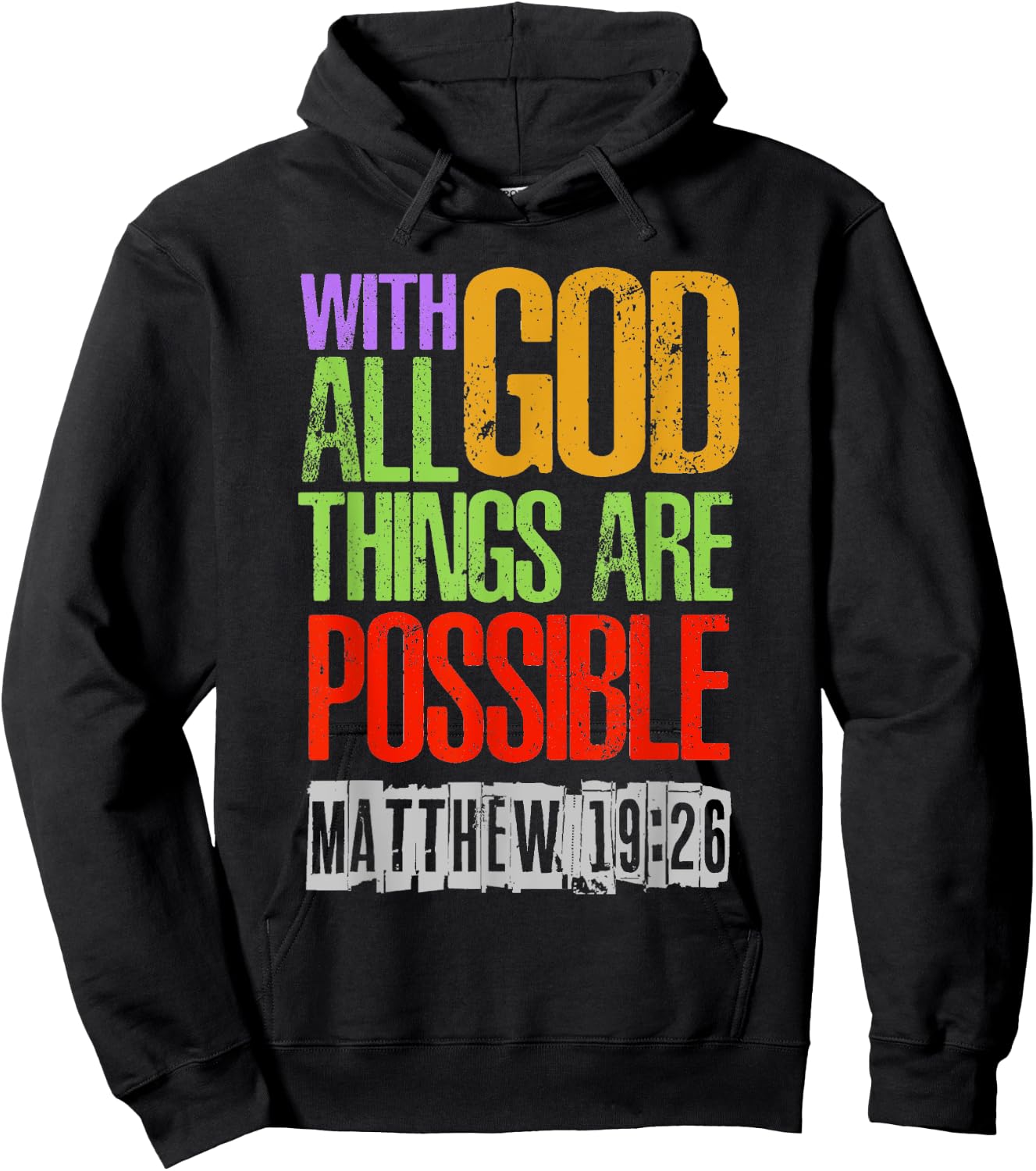 With GOD All Things Are Possible Hoodie - Hoodie | Black