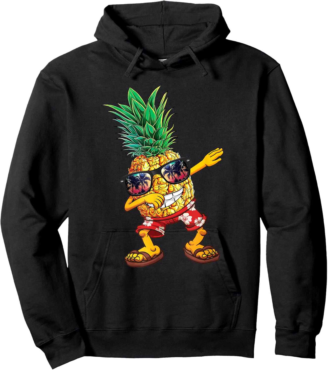 Dabbing Pineapple Sunglasses T Shirt Aloha Beaches Hawaii Hoodie - Hoodie | Black