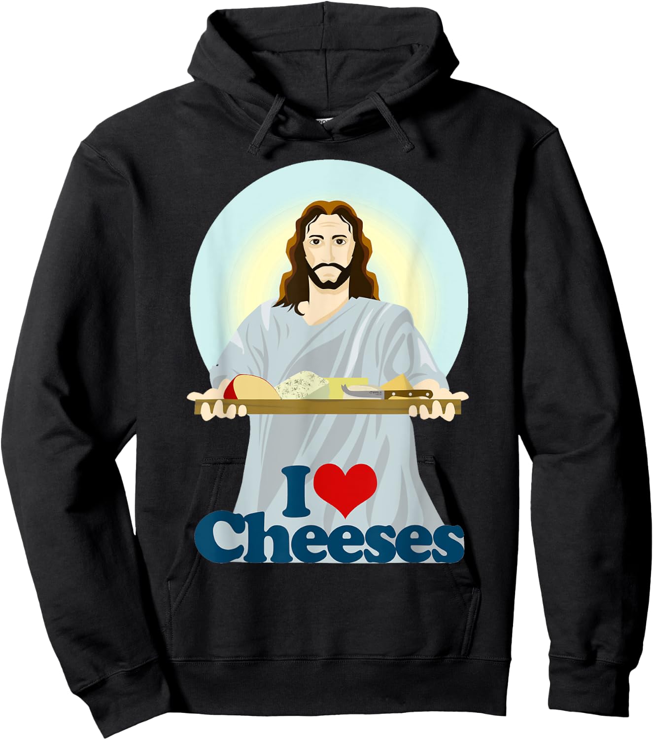 I Love Jesus Cheeses Christian Hoodie - Hoodie | Black