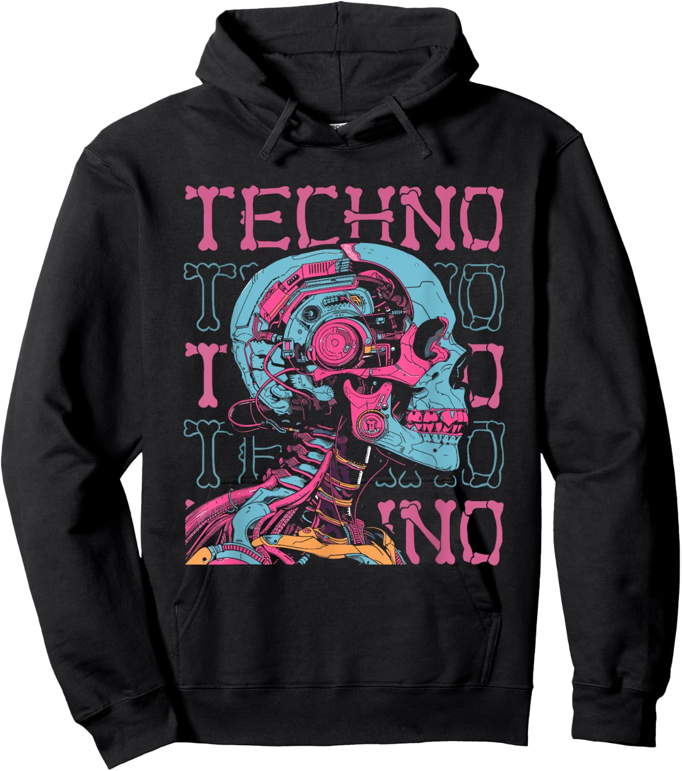 Techno Electro Hardtekk Raver Clubbing - Rave Techno Hoodie - Hoodie | Black