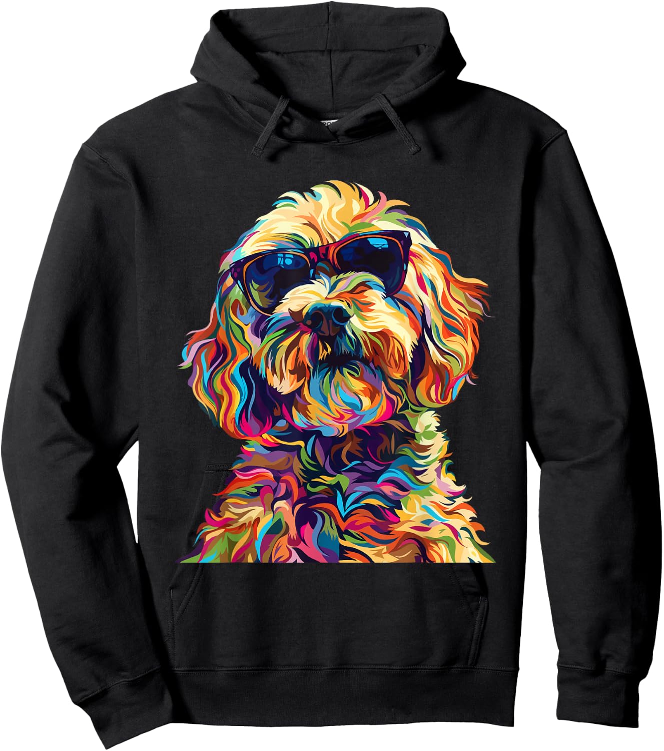 Cockapoo Lovers Design Pop Art Funny Cockapoo Dog Hoodie - Hoodie | Black