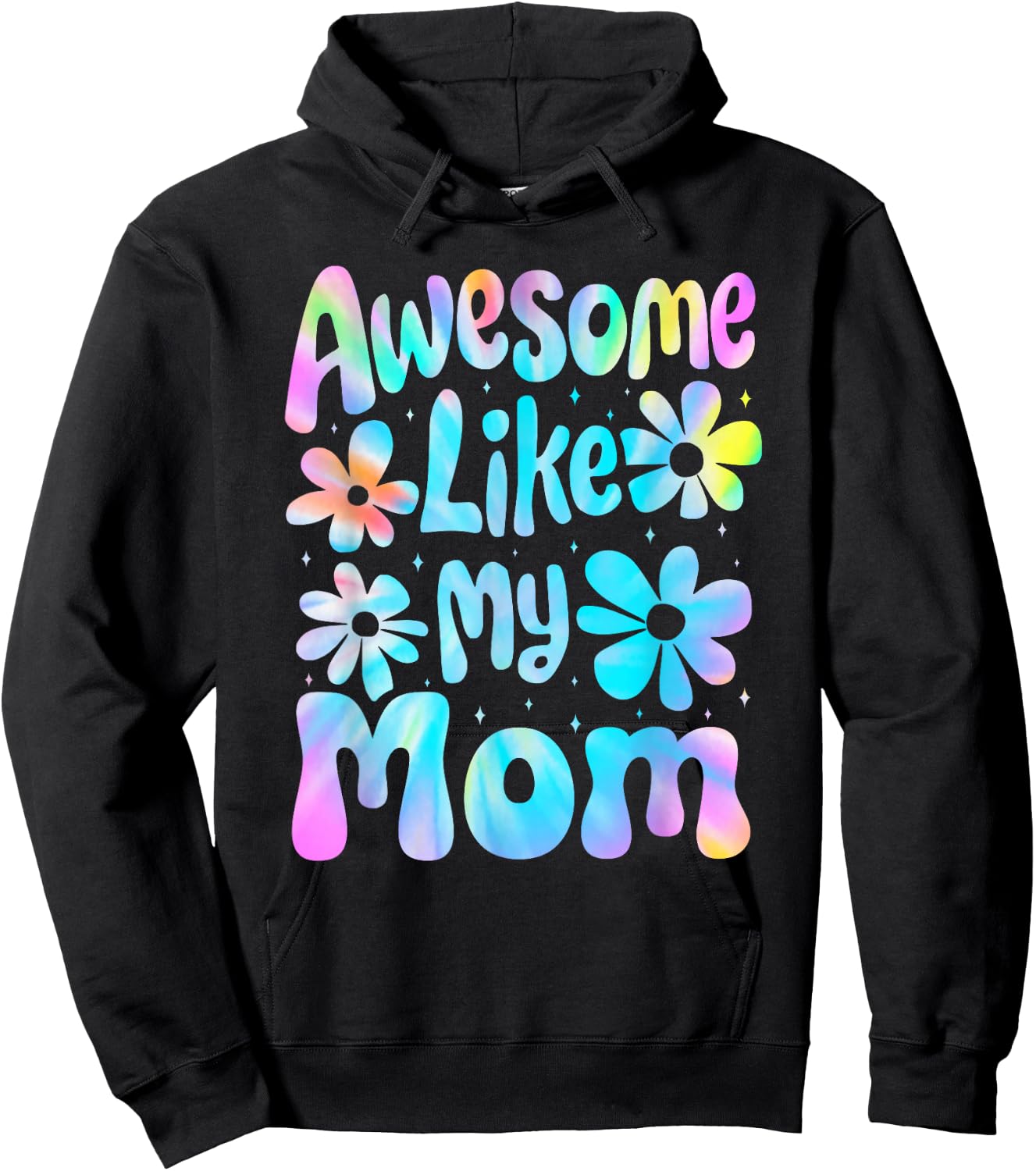 Awesome Like My Mom Mommy Groovy Graphic Mother's Day , Small, Black Hoodie - Hoodie | Black