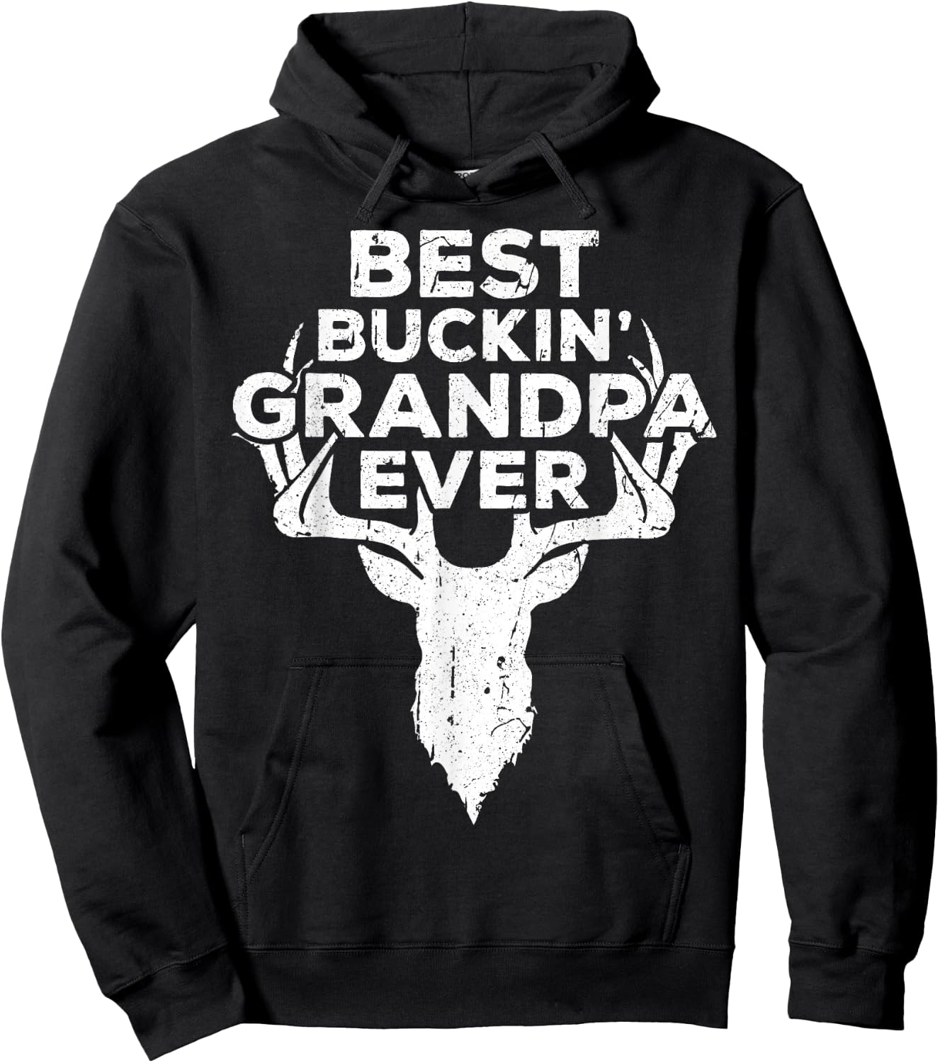 Best Buckin' Grandpa Ever Shirt Men Hunting Fathers Day Hoodie - Hoodie | Black