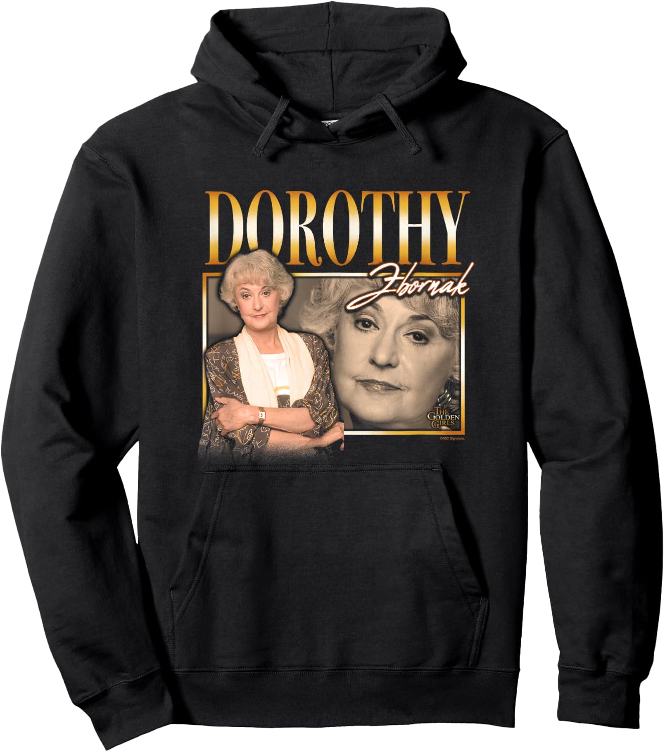 The Golden Girls Iconic Dorothy Znornak 90s Retro Portrait Hoodie - Hoodie | Black