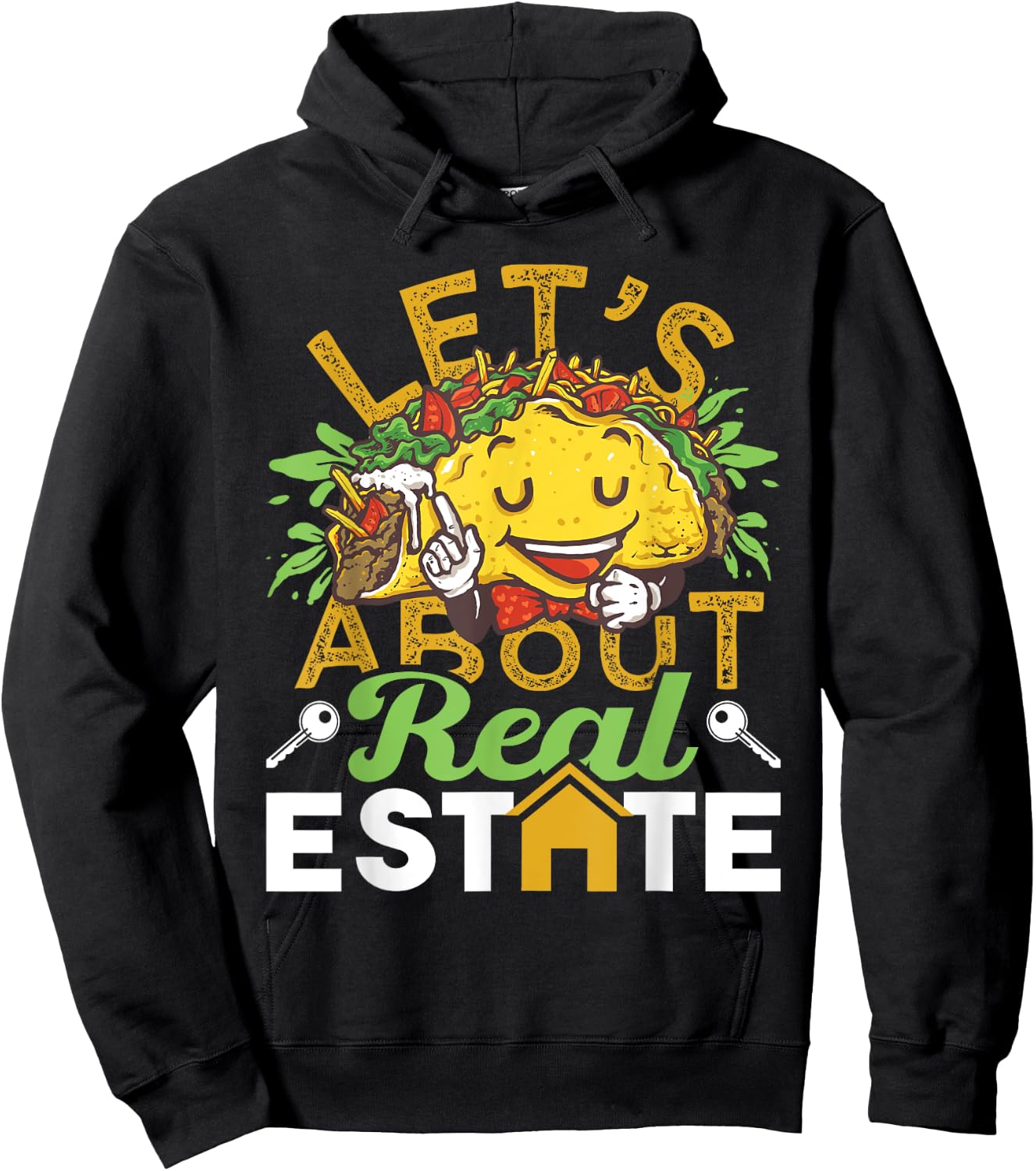 Let's Taco About Real Estate - Realtor Real Estate Agent Hoodie - Hoodie | Black