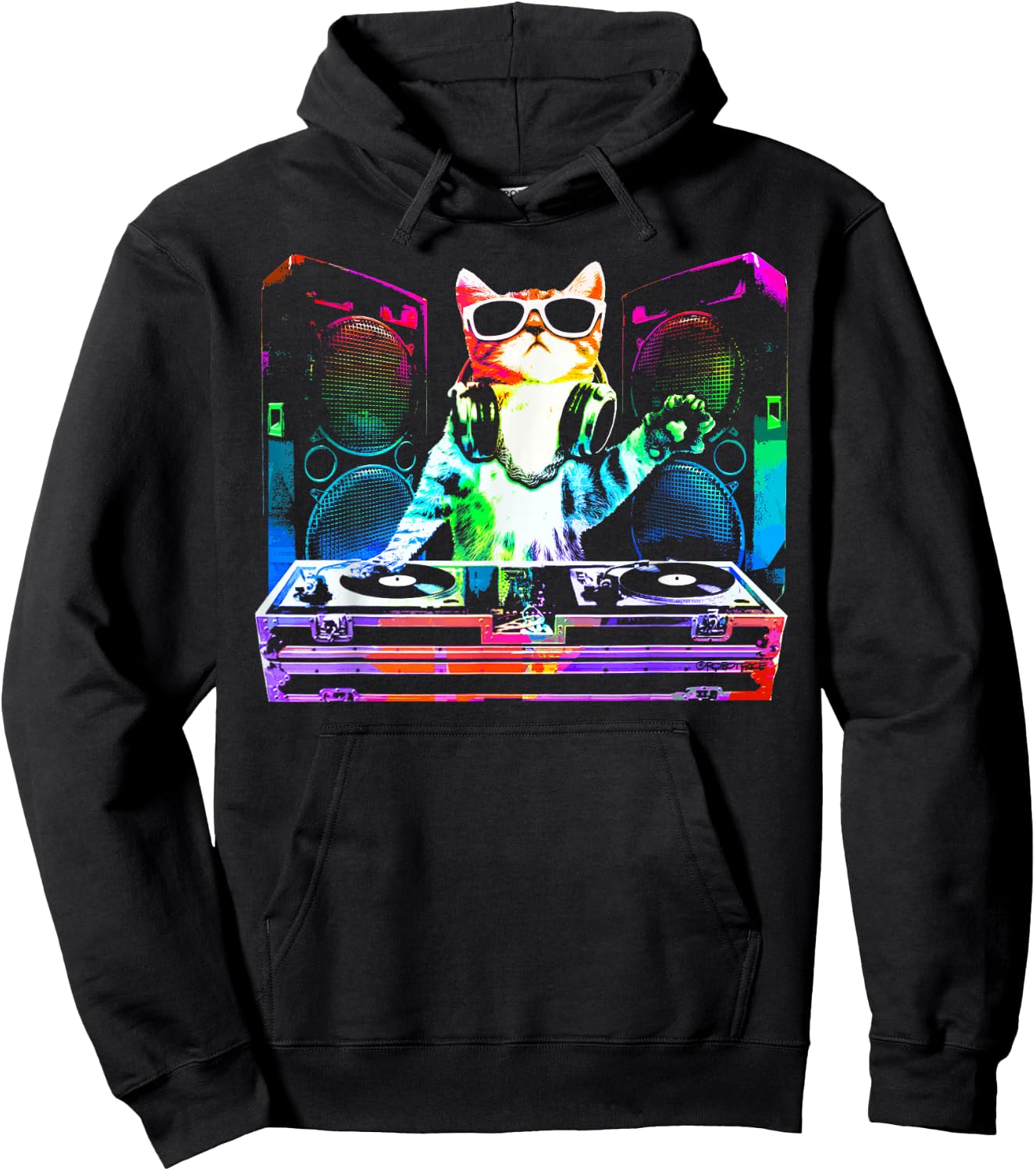 House CAT (New DJ Cat Kitty) Hoodie - Hoodie | Black