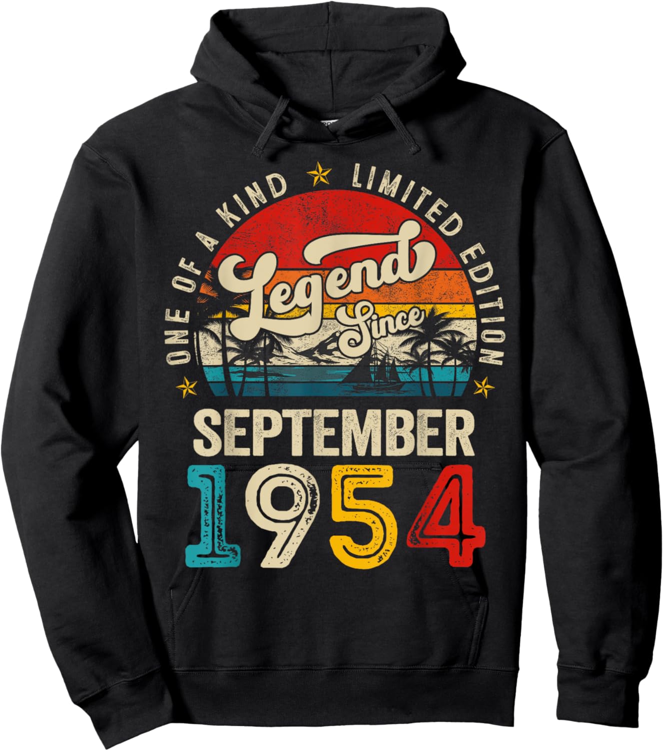 70 Years Old Legend since September 1954 70th Birthday Men Hoodie - Hoodie | Black