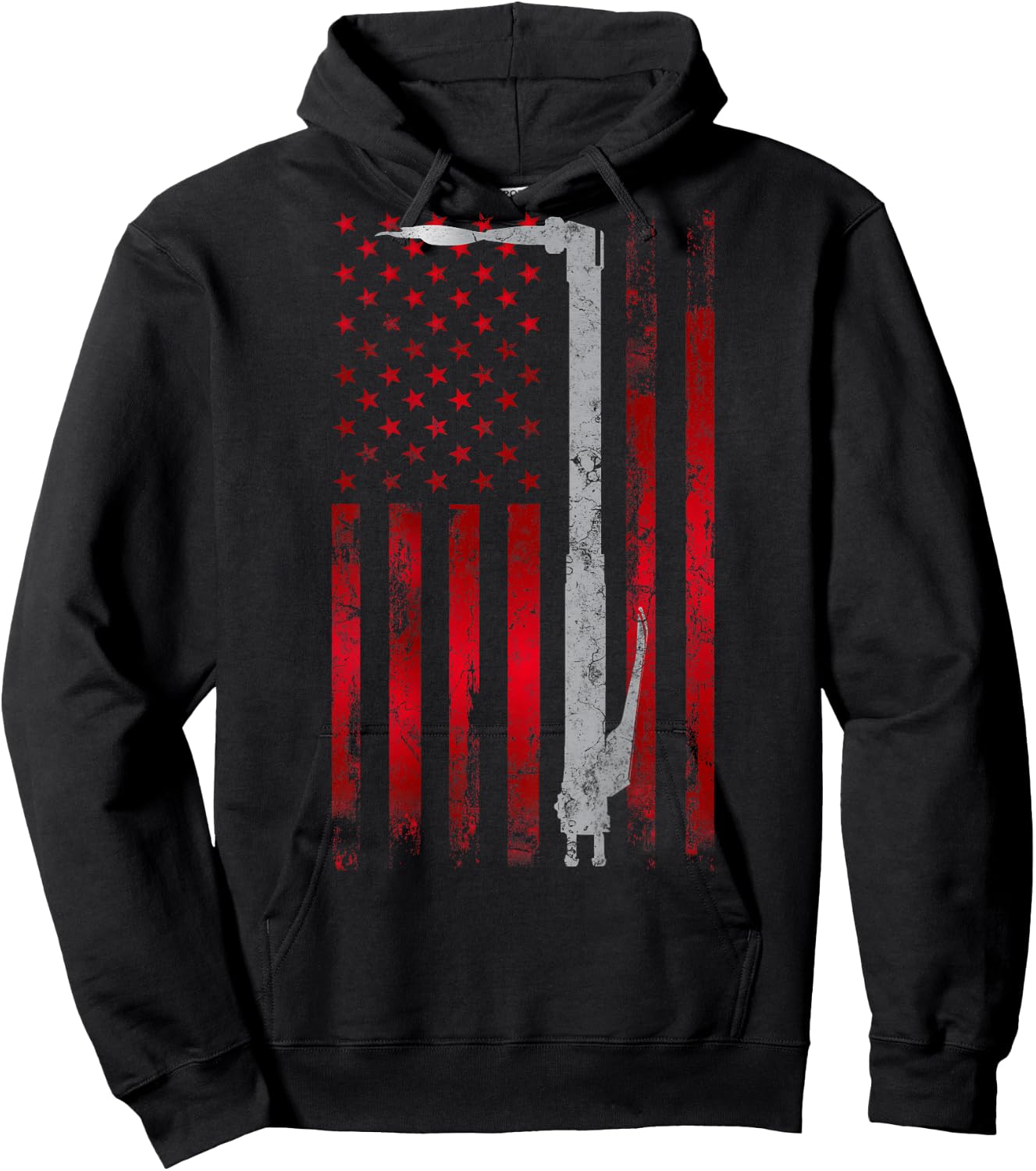 Welding Vintage Patriotic USA American Flag Welder gift Hoodie - Hoodie | Black