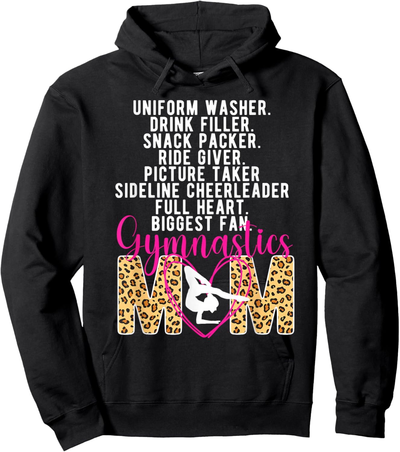 Gymnastics Mom Definition Mom Of A Gymnast Mother Hoodie - Hoodie | Black